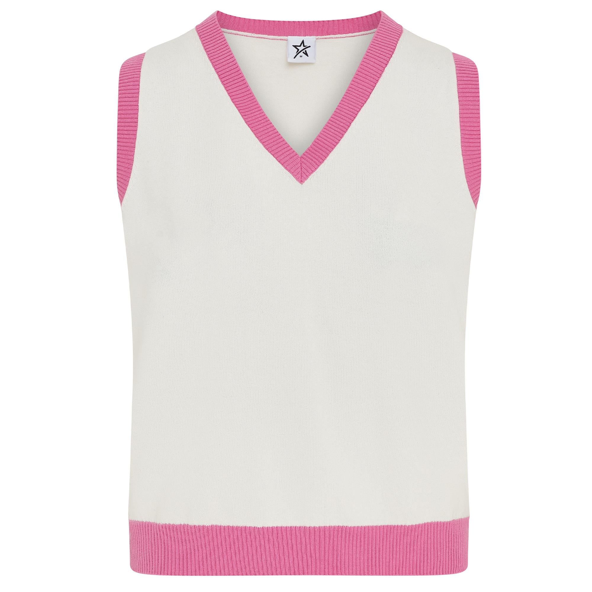 Swing Out Sister Point Cotton Ladies Golf Slipover Super Pink
