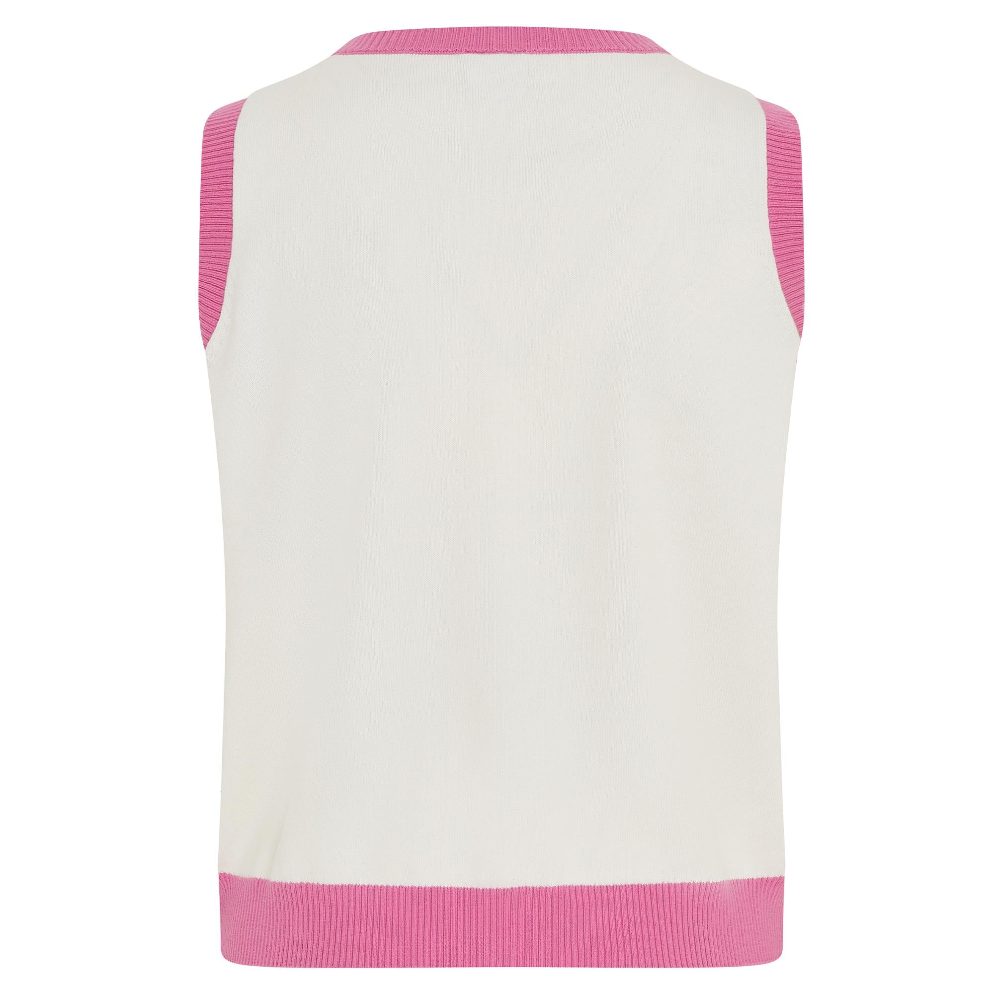 Swing Out Sister Point Cotton Ladies Golf Slipover Super Pink