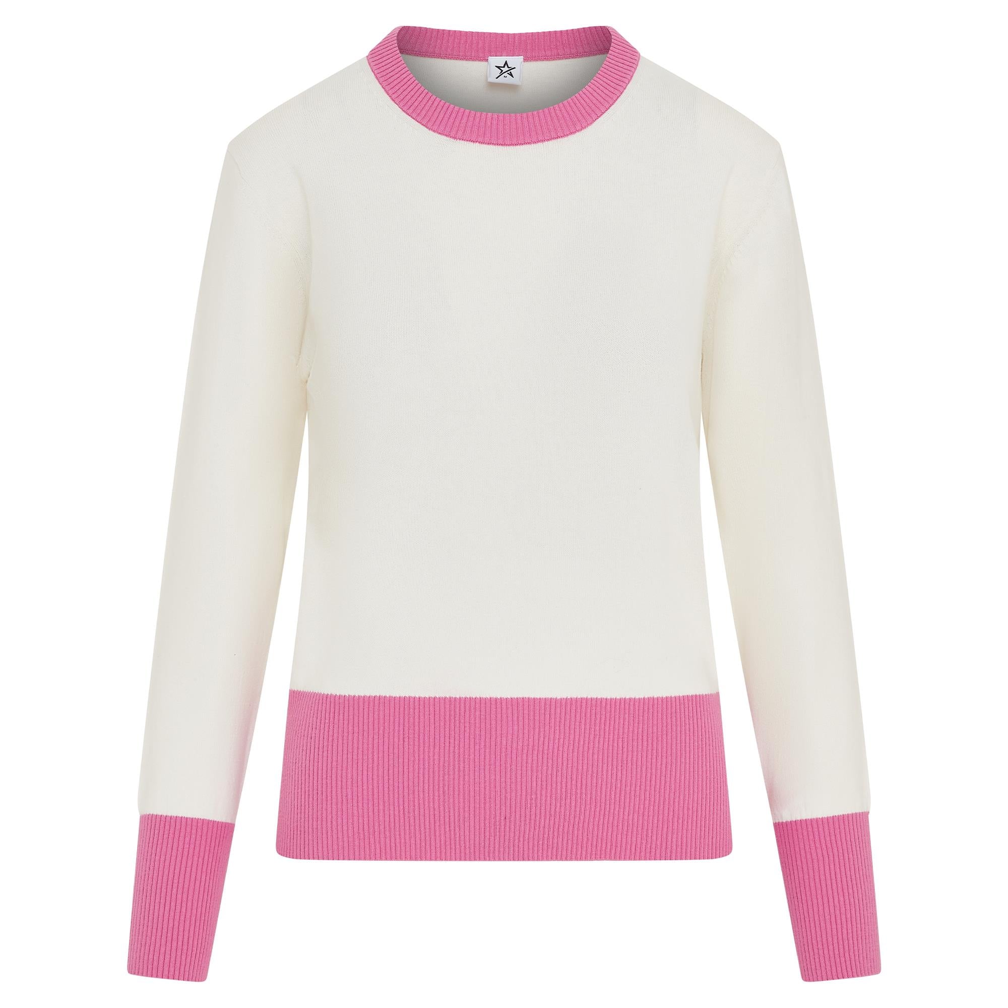 Swing Out Sister Sugar Sustainable Ladies Golf Sweater Super Pink