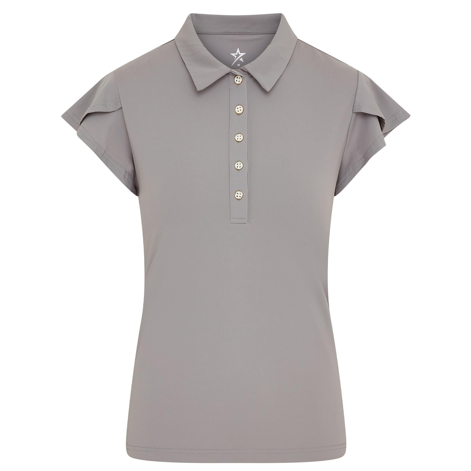 Swing Out Sister Summer Breeze Cap Sleeve Ladies Golf Polo Shirt Elephant