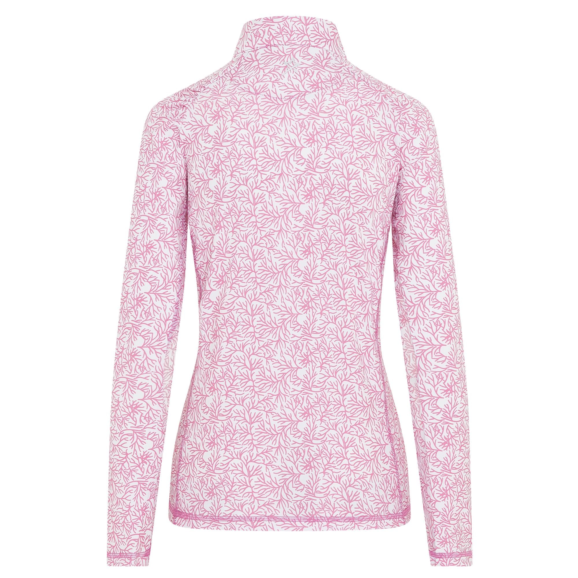Swing Out Sister Sunshine 1/4 Zip Ladies Lightweight Mid Layer Coral Whisper