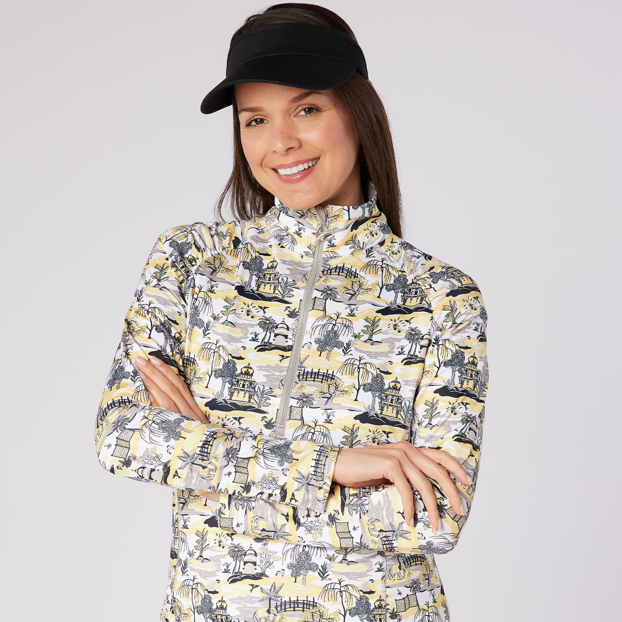 Swing Out Sister Sunshine 1/4 Zip Ladies Lightweight Mid Layer Indian Dawn