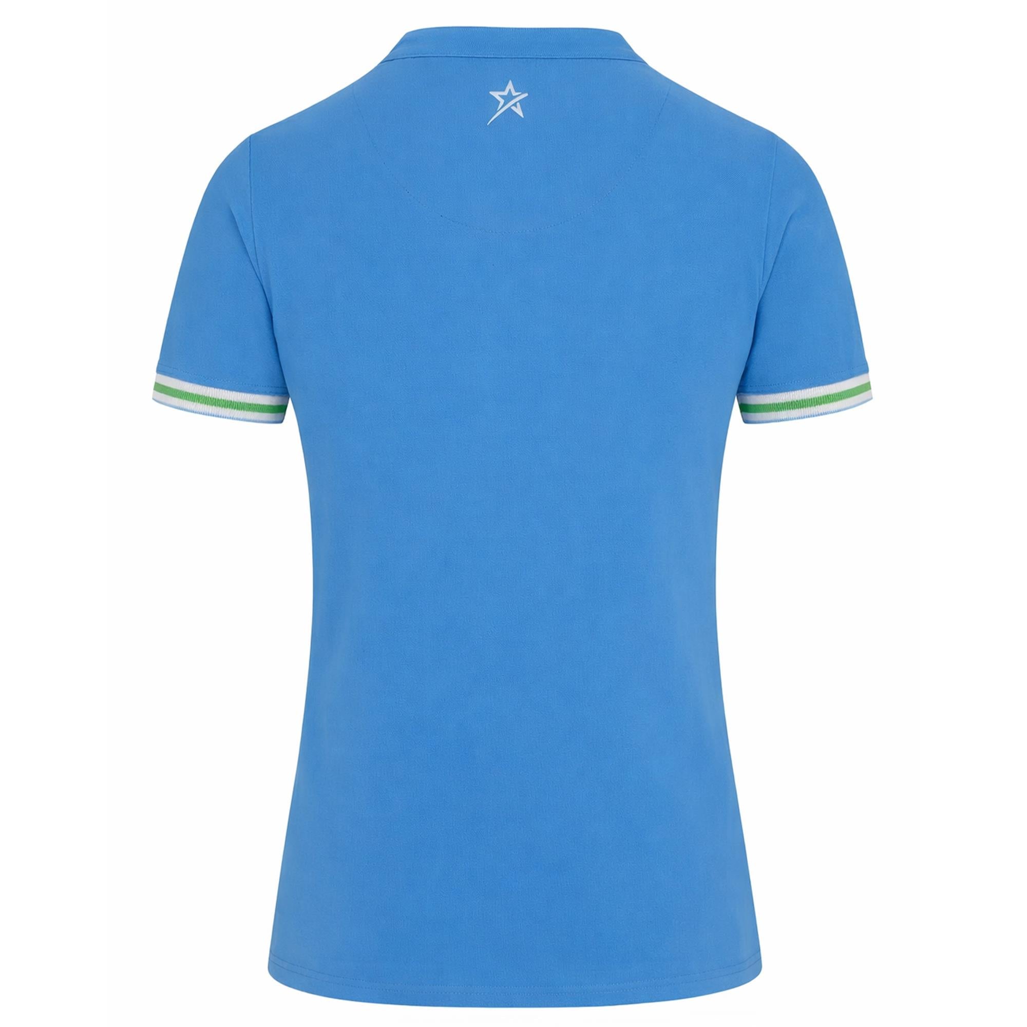Swing Out Sister Tide Cap Sleeve Ladies Golf Polo Shirt Ocean