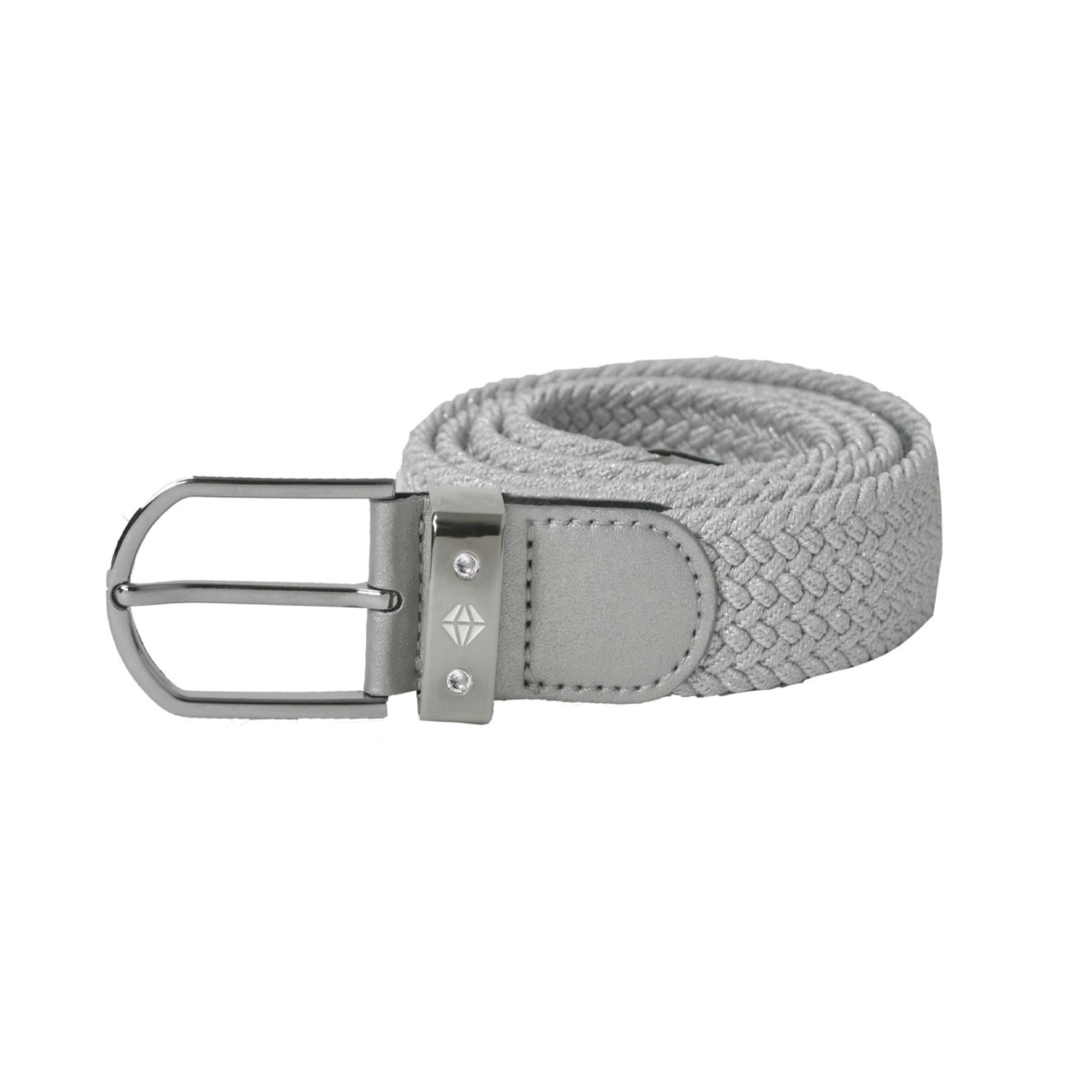 Pure Golf Paige Woven Stretch Belt Silver