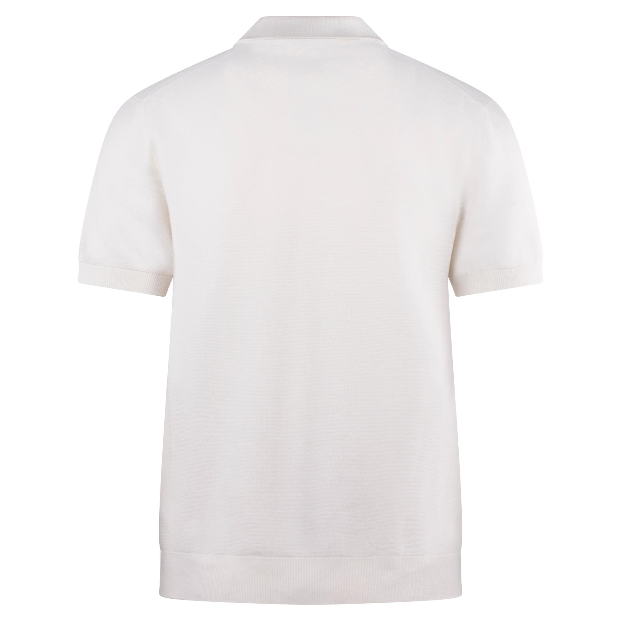 Mens Lacoste Fine Knit Moss Stitch Cotton Polo Shirt Flour