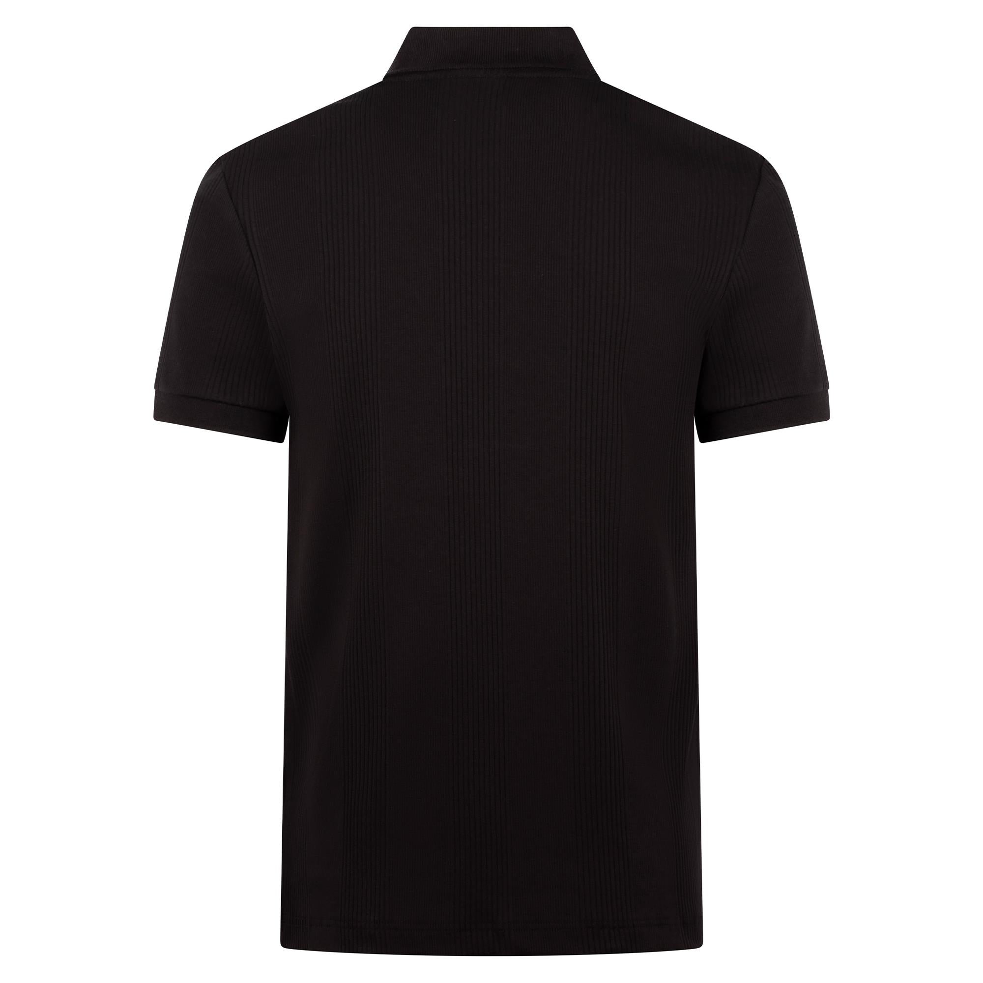 Lacoste Mens Regular Fit Ribbed Cotton Polo Shirt Buffalo