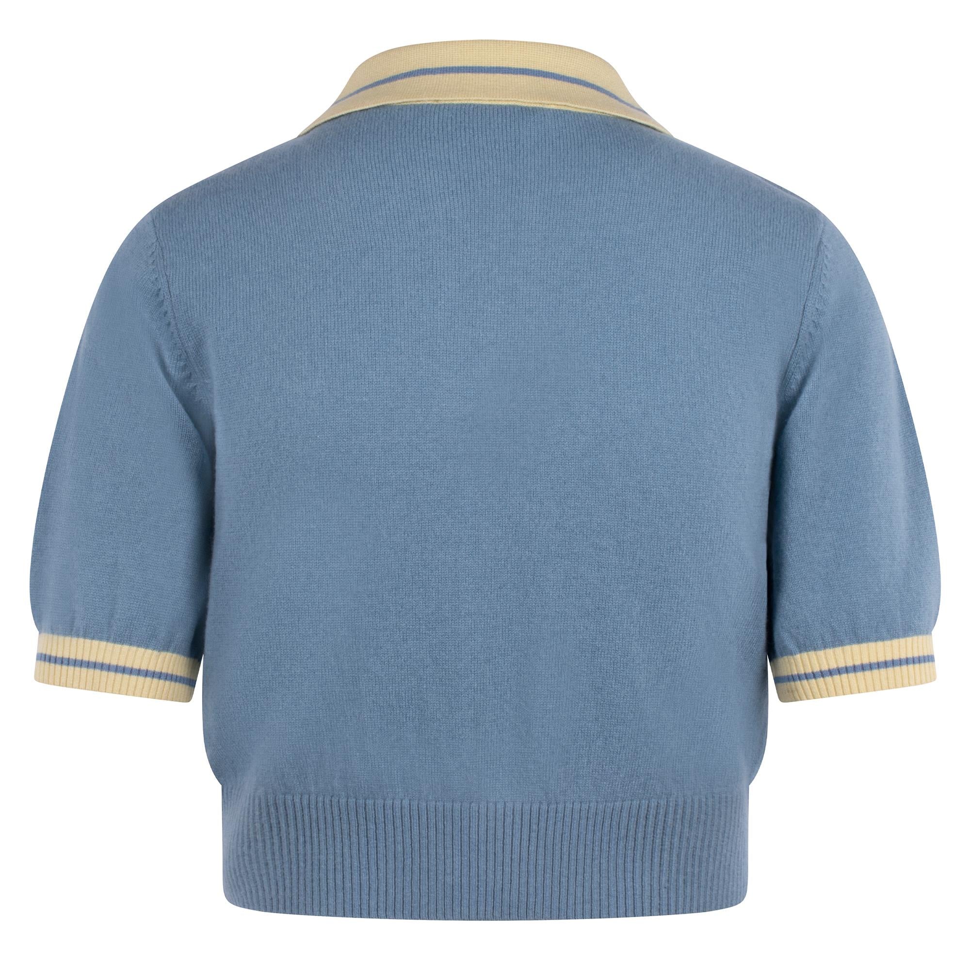 Malbon Golf Mikayla Knit Ladies Polo Windward Blue