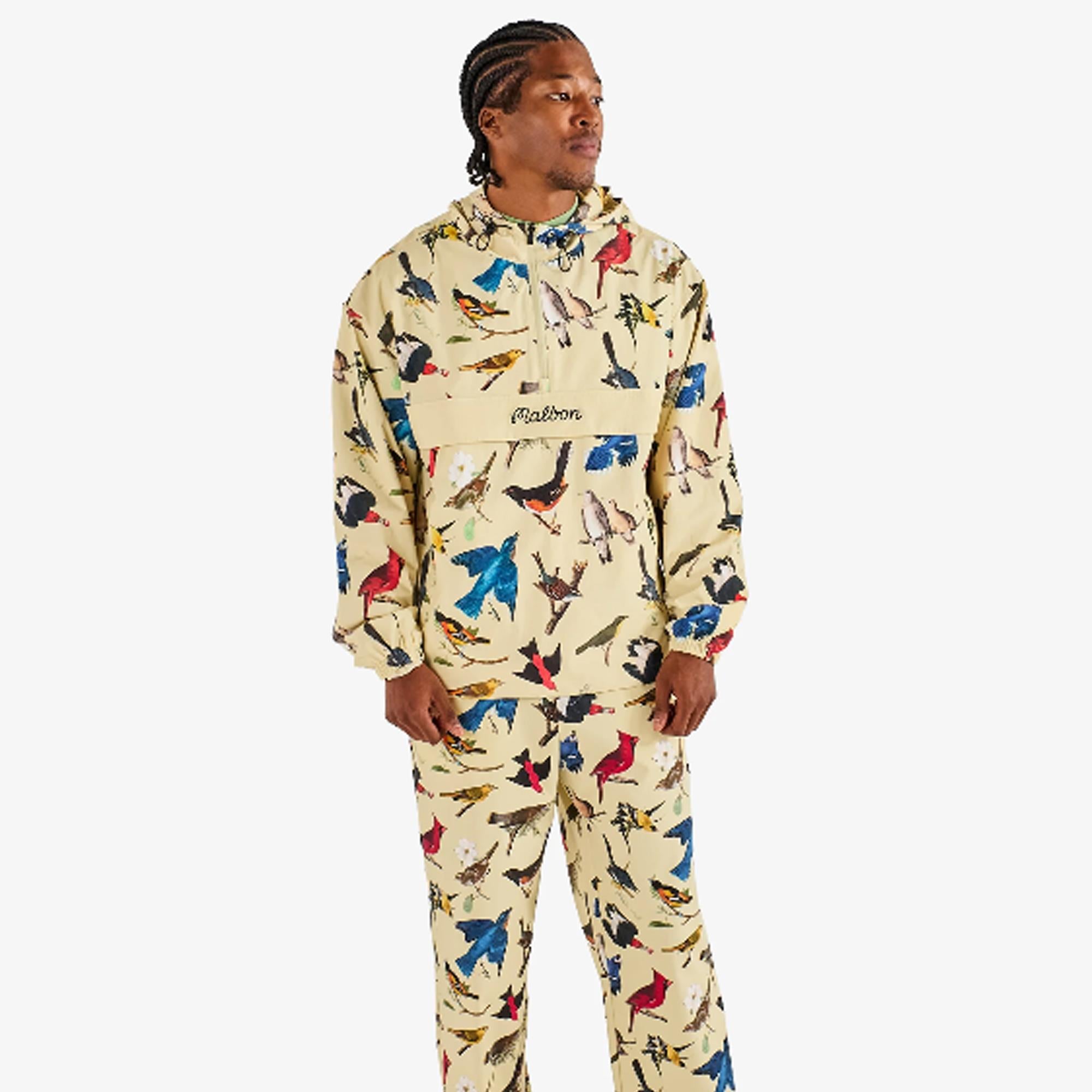 Malbon Golf Birds Of Georgia Ridge Anorak Bird Print