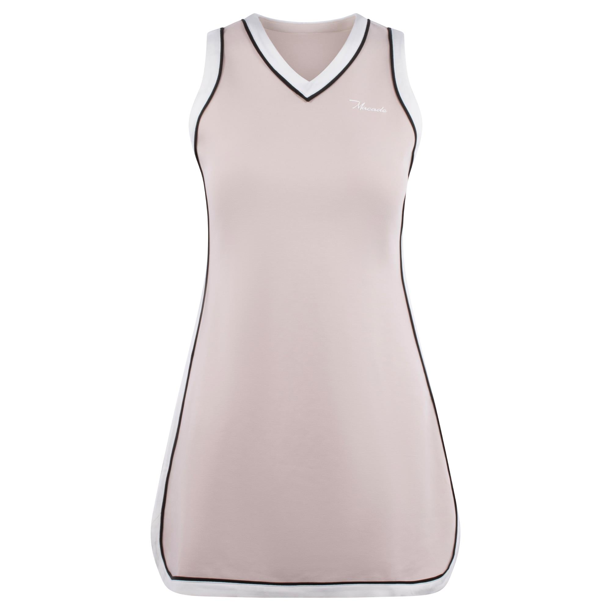 Macade Golf Ava TX Flow Ladies Golf Dress Tan