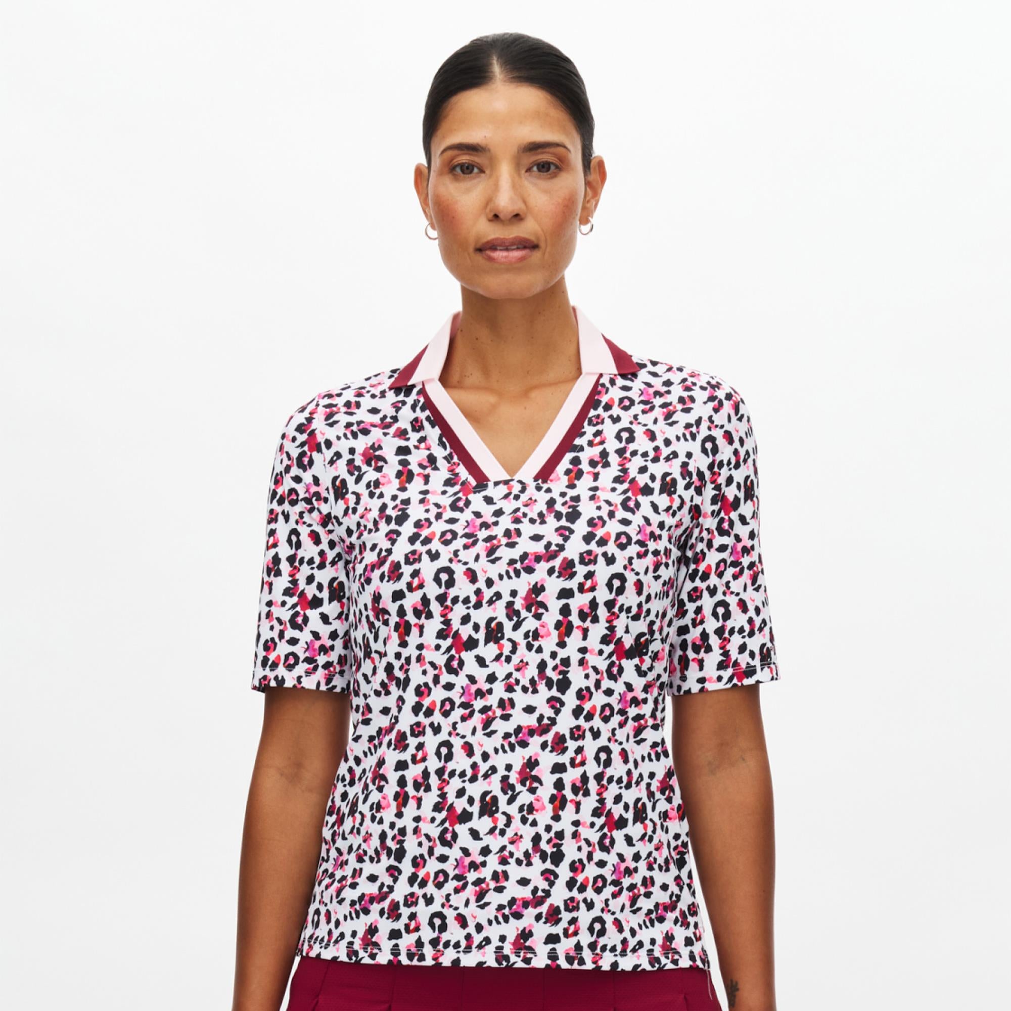 Rohnisch Essential Ladies Golf Polo Shirt Leo Pink/Beet