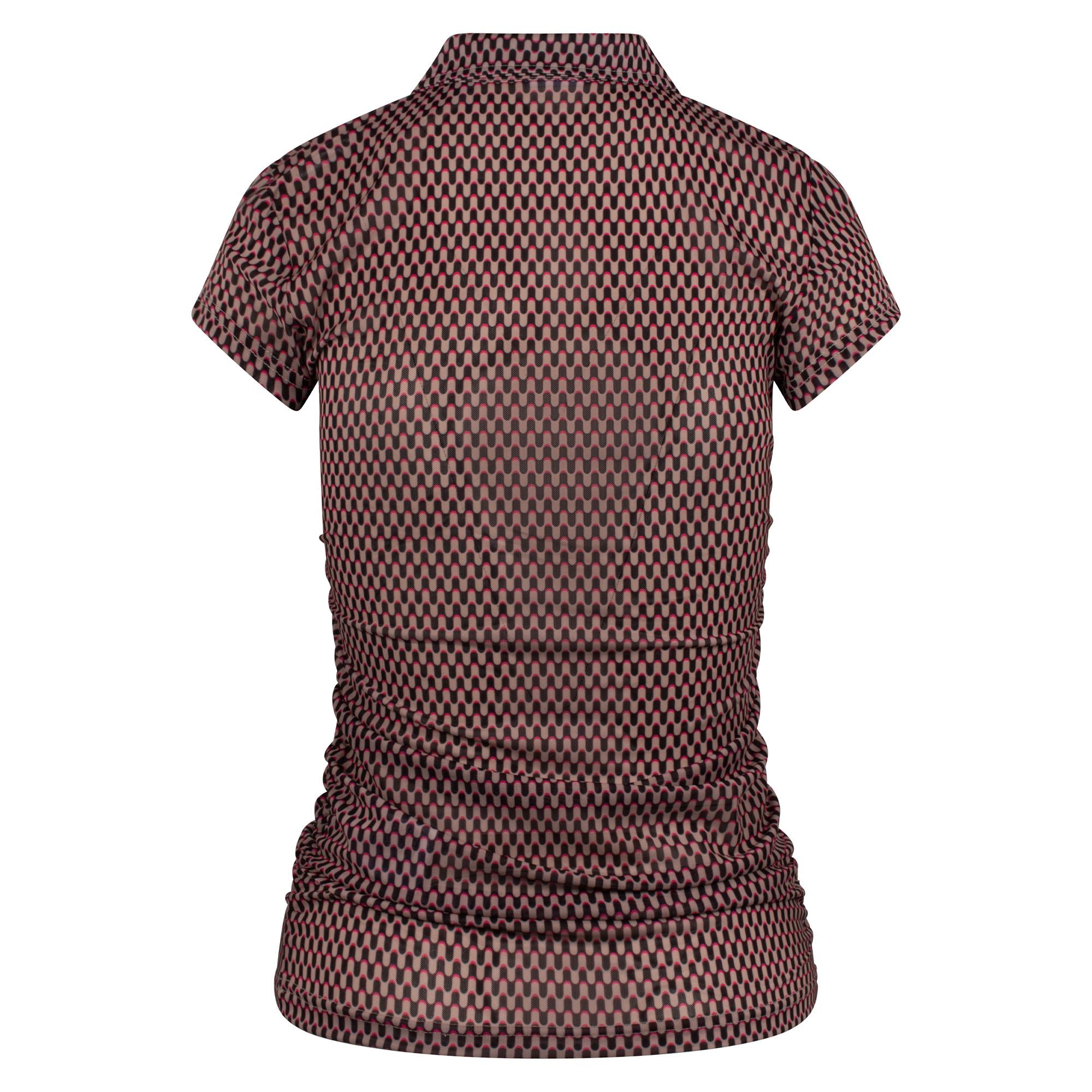 Daily Sports Abstract Wave Breeze Mesh Ladies Golf Polo Shirt