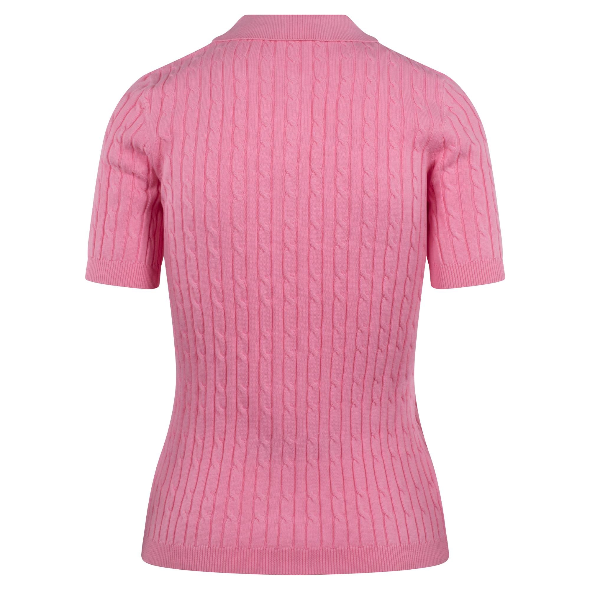 Daily Sports Madelene Knitted Ladies Golf Polo Shirt Prism Pink