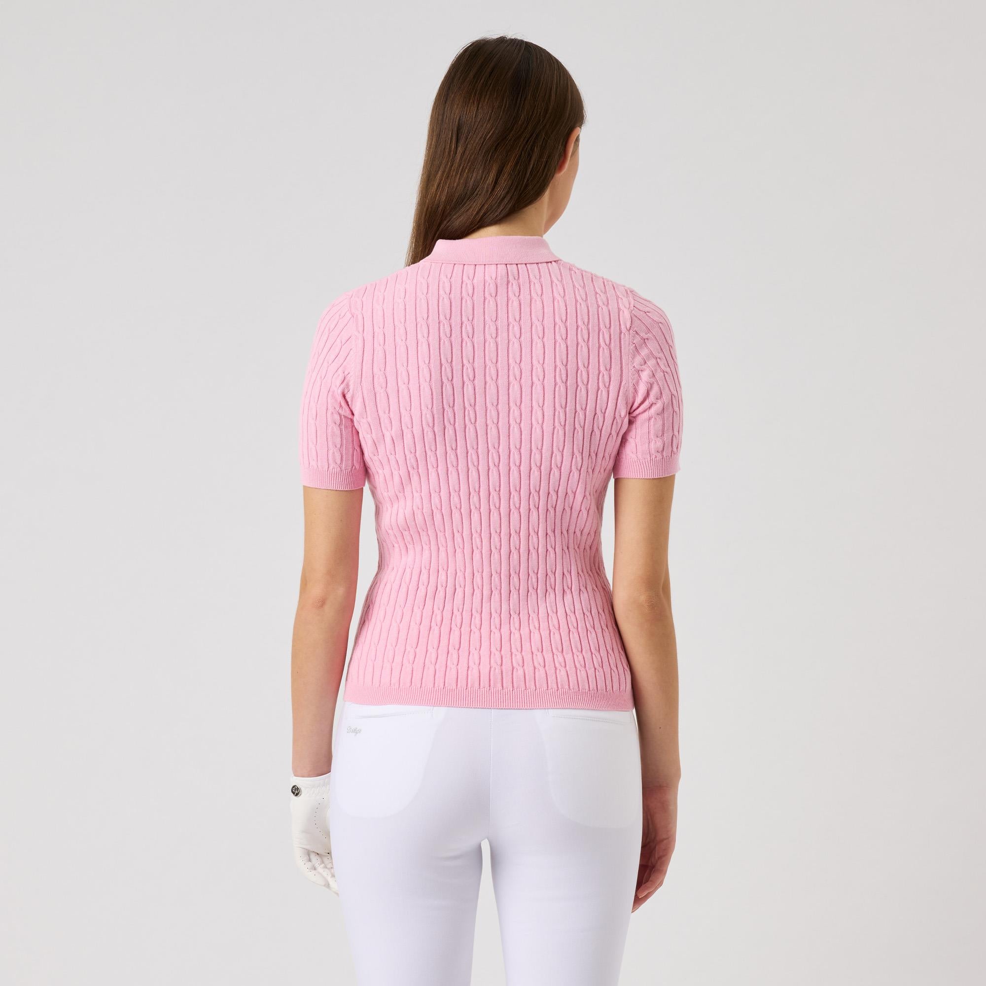 Daily Sports Madelene Knitted Ladies Golf Polo Shirt Prism Pink