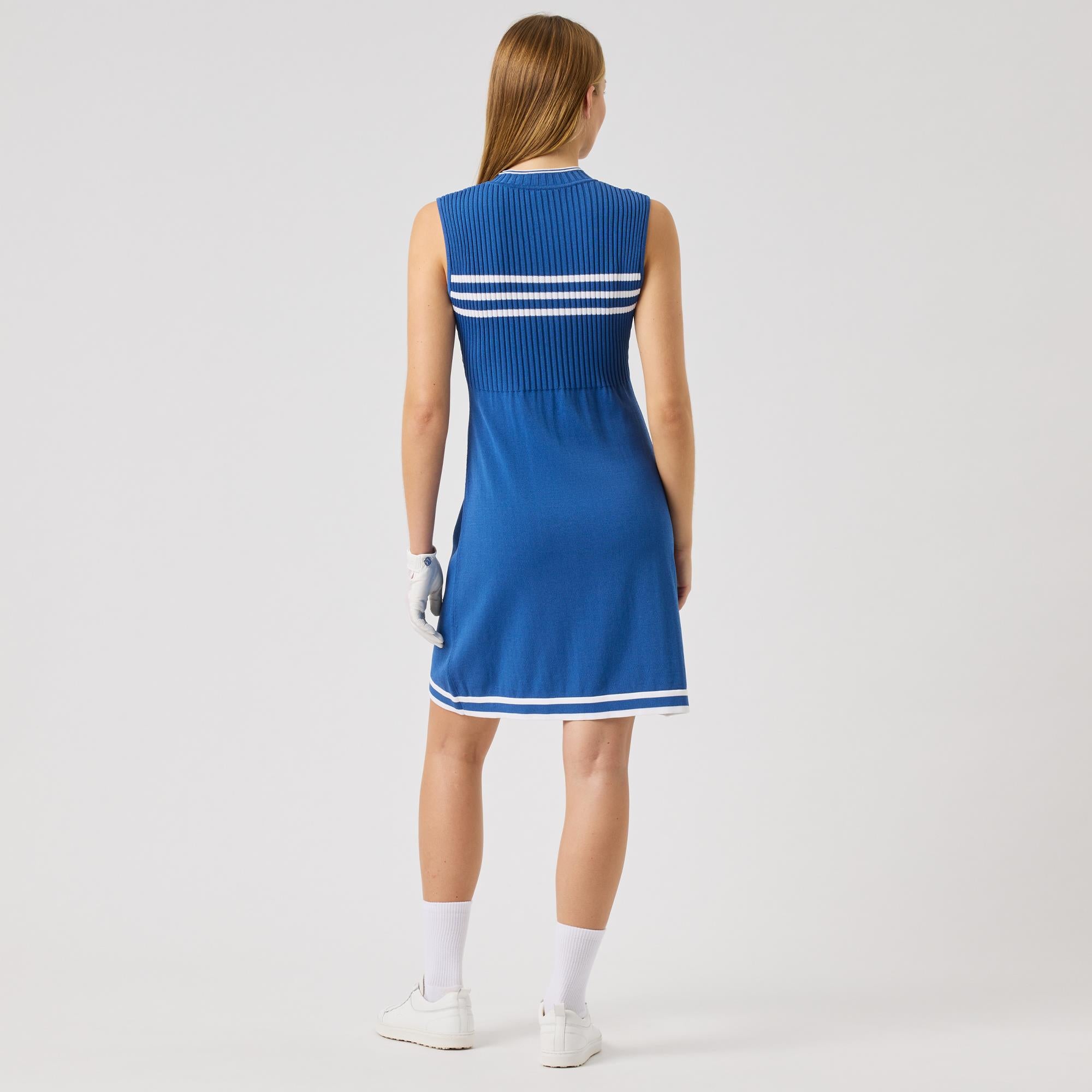 Daily Sports Awara Sleeveless Ladies Golf Dress Shirt Mid Blue