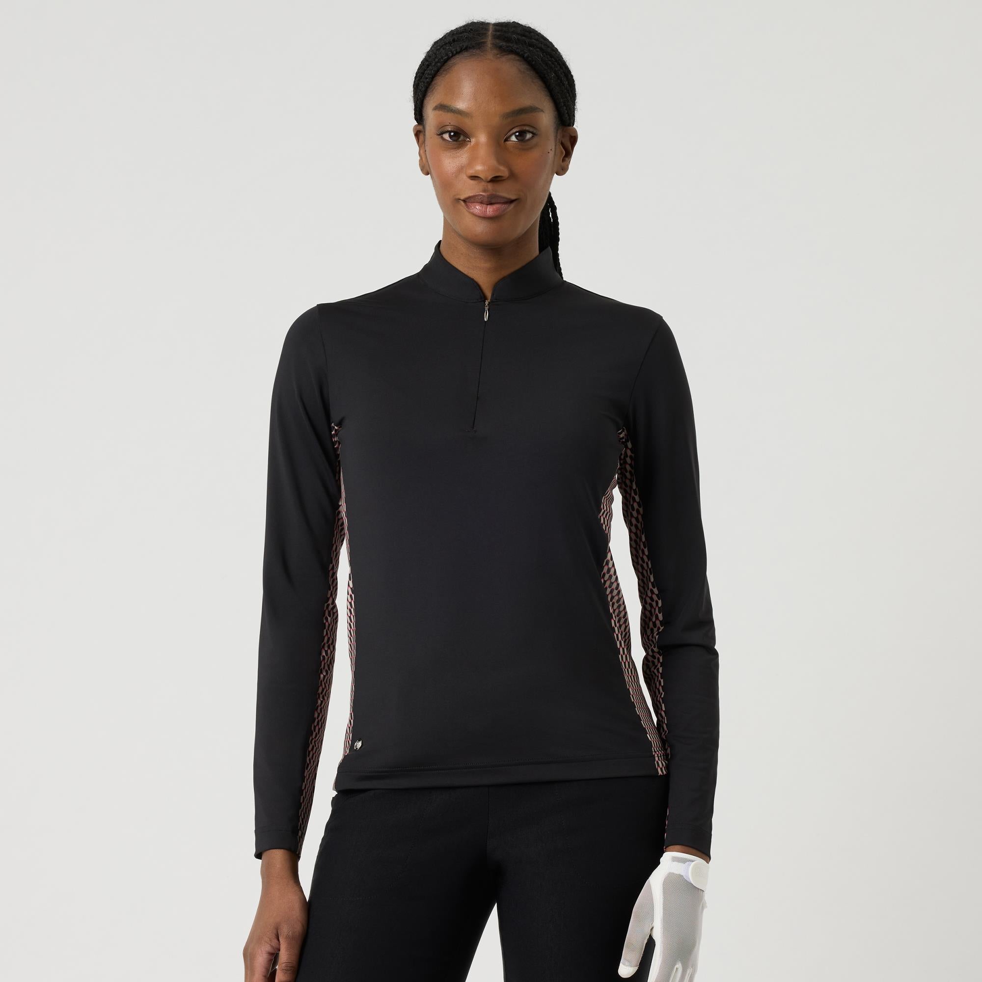 Daily Sports Breeze Ladies Long Sleeve Golf Polo Shirt Black