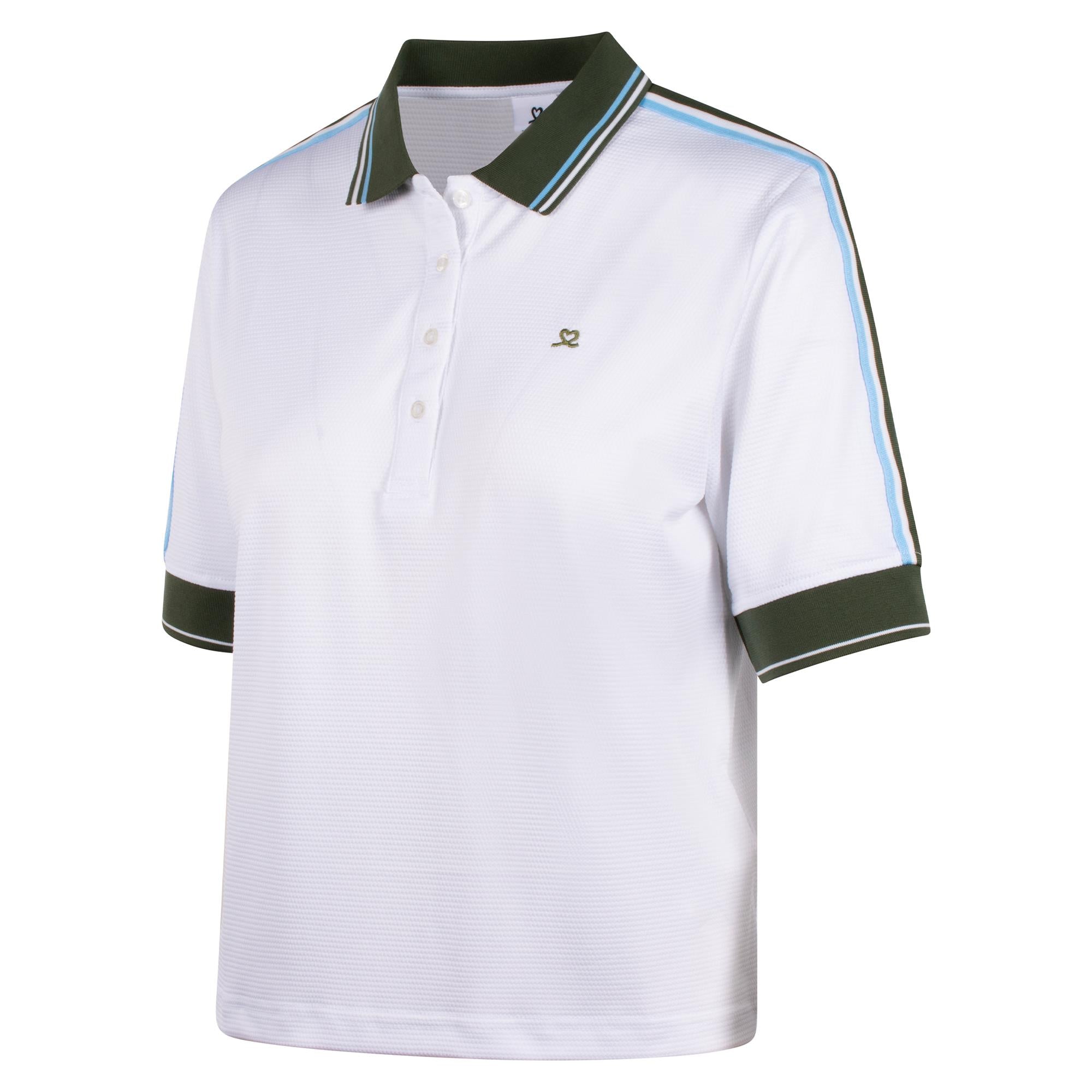 Daily Sports Cropped 1/2 Sleeve Ladies Golf Polo Shirt White