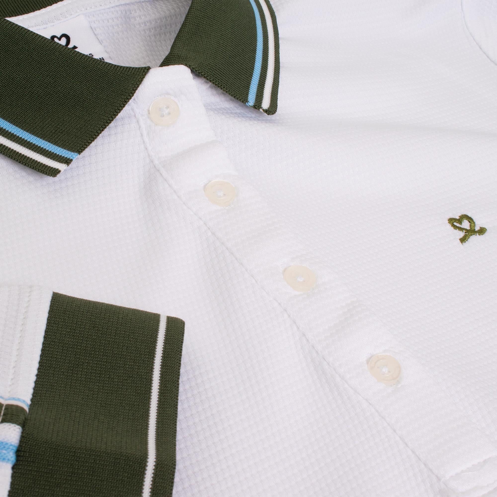 Daily Sports Cropped 1/2 Sleeve Ladies Golf Polo Shirt White