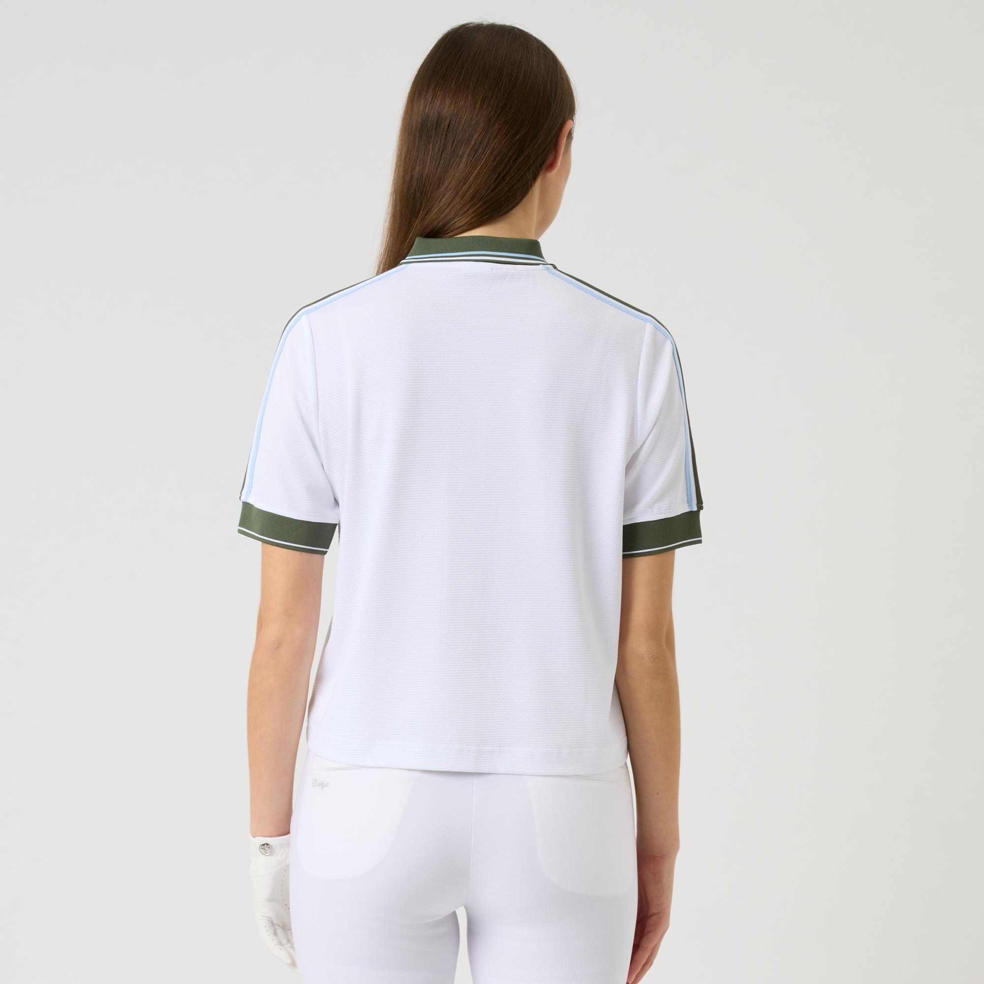 Daily Sports Cropped 1/2 Sleeve Ladies Golf Polo Shirt White
