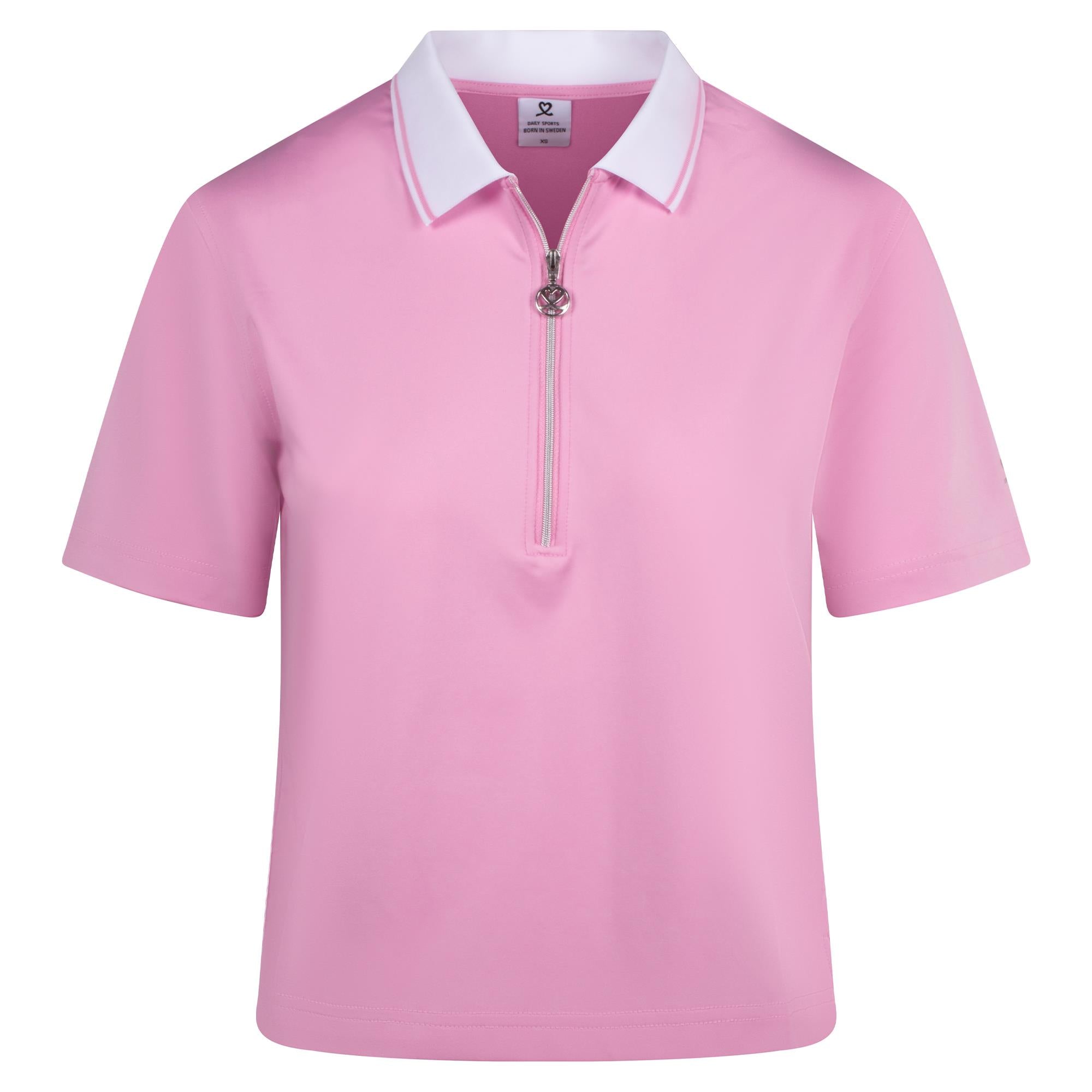 Daily Sports Cropped Ladies Golf Polo Shirt Prism Pink
