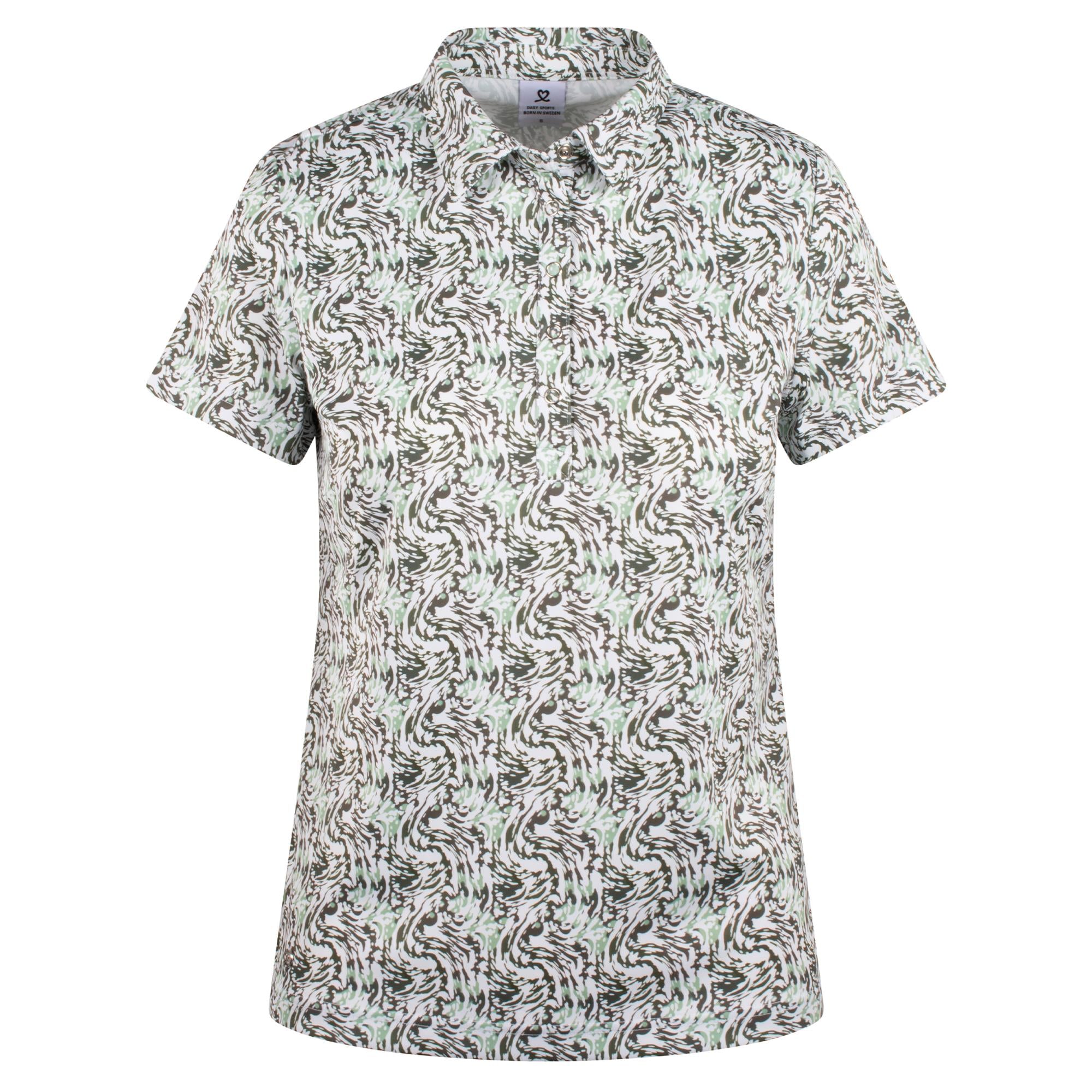 Daily Sports Dull Printed Ladies Golf Polo Abstract Swirl