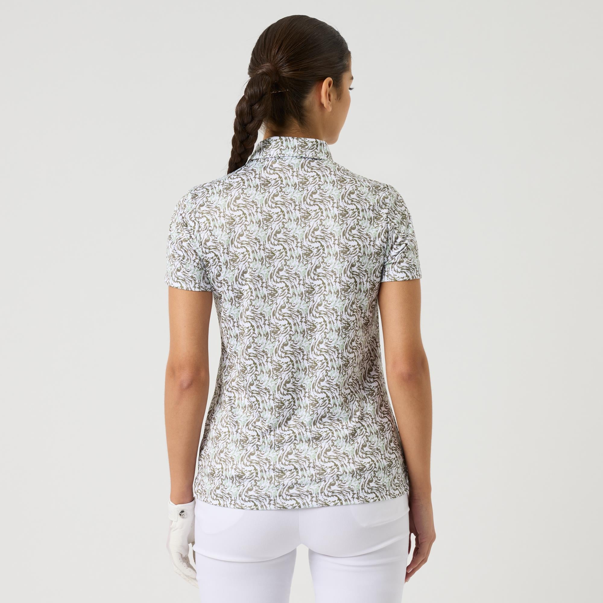 Daily Sports Dull Printed Ladies Golf Polo Abstract Swirl