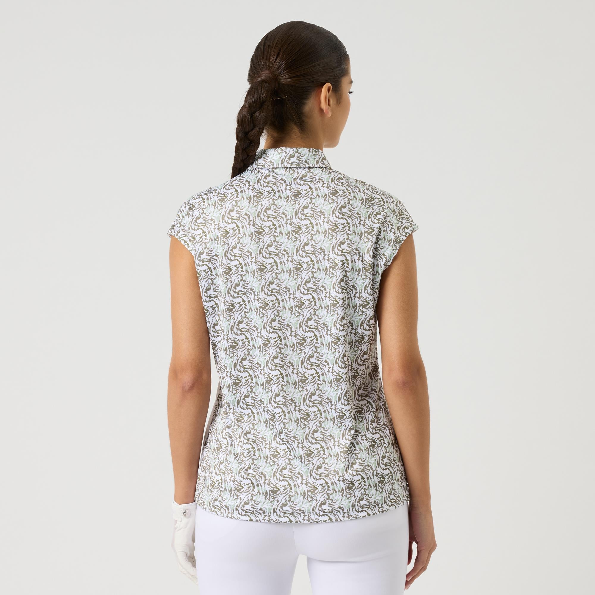 Daily Sports Printed Ladies Golf Polo Shirt Abstract Swirl