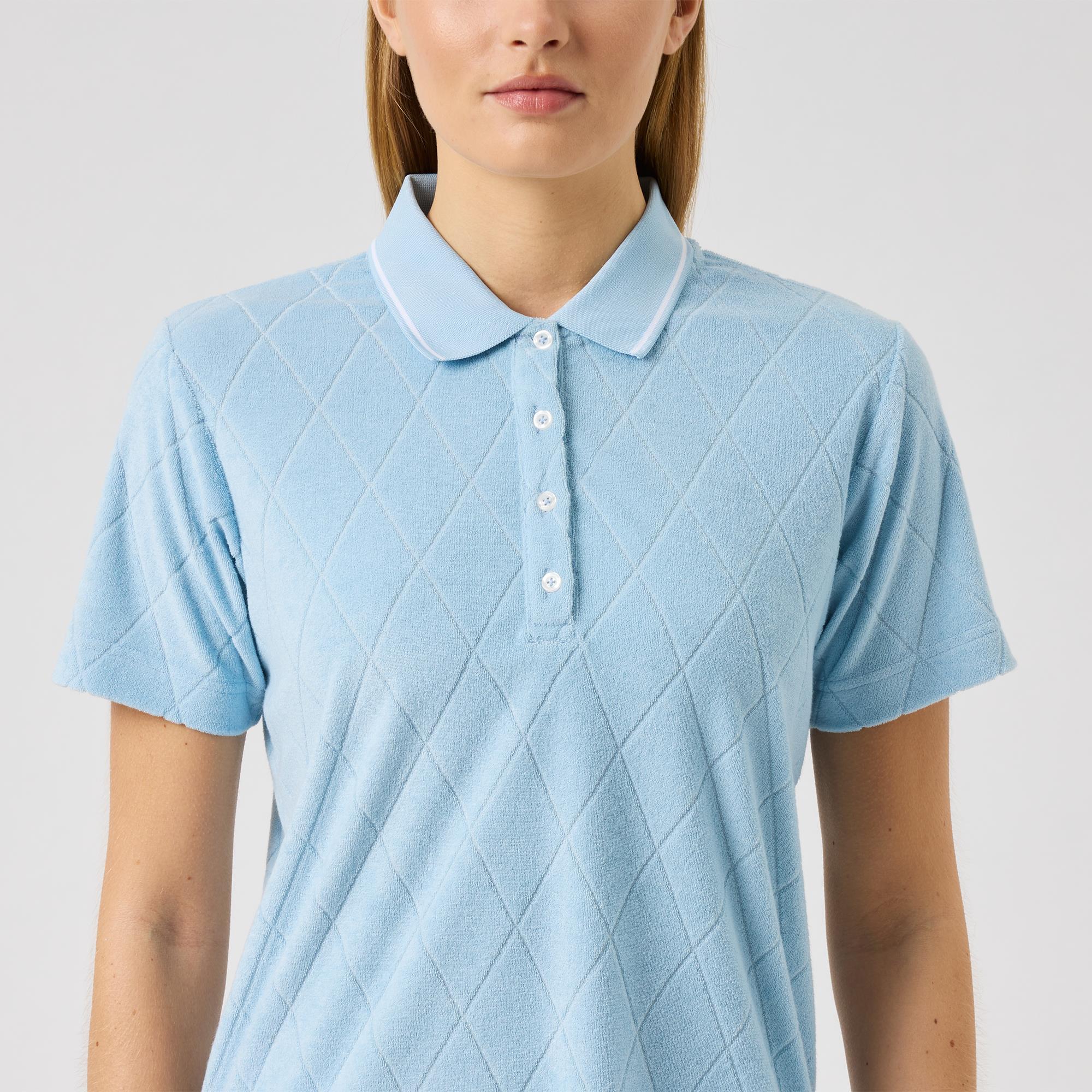 Daily Sports Terry Touch Ladies Golf Polo Shirt Breezy Blue