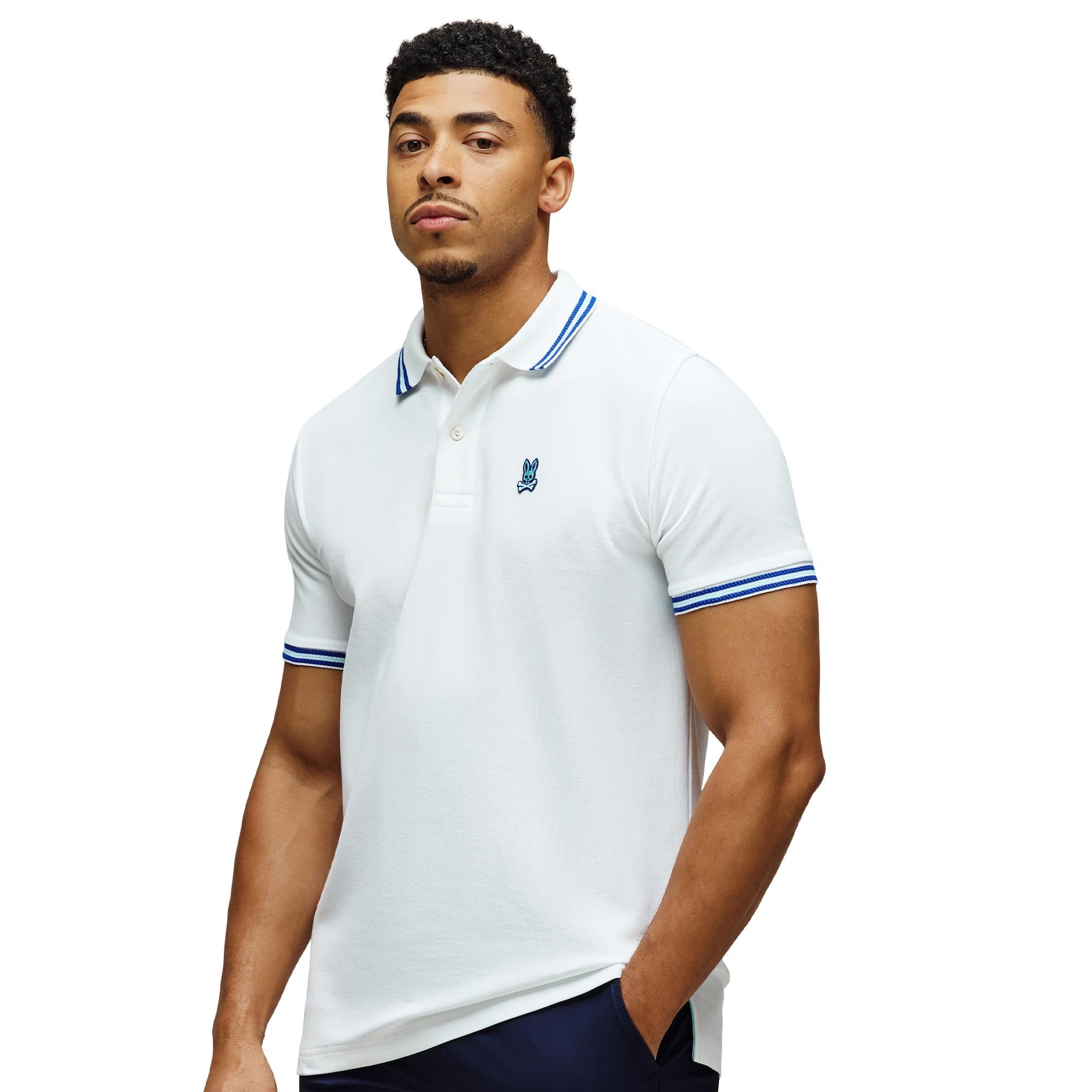 Psycho Bunny Clark Pique Polo Shirt White
