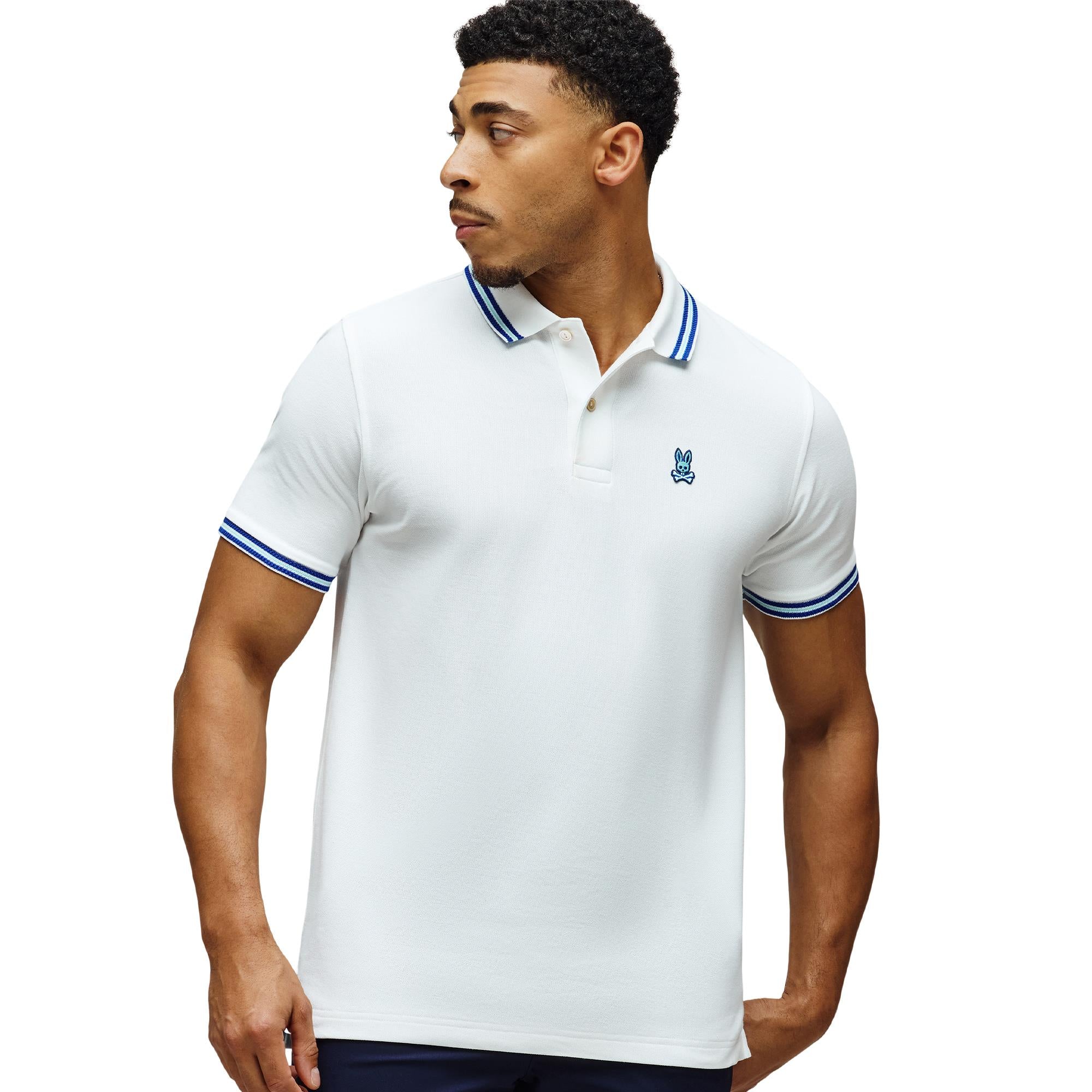 Psycho Bunny Clark Pique Polo Shirt White