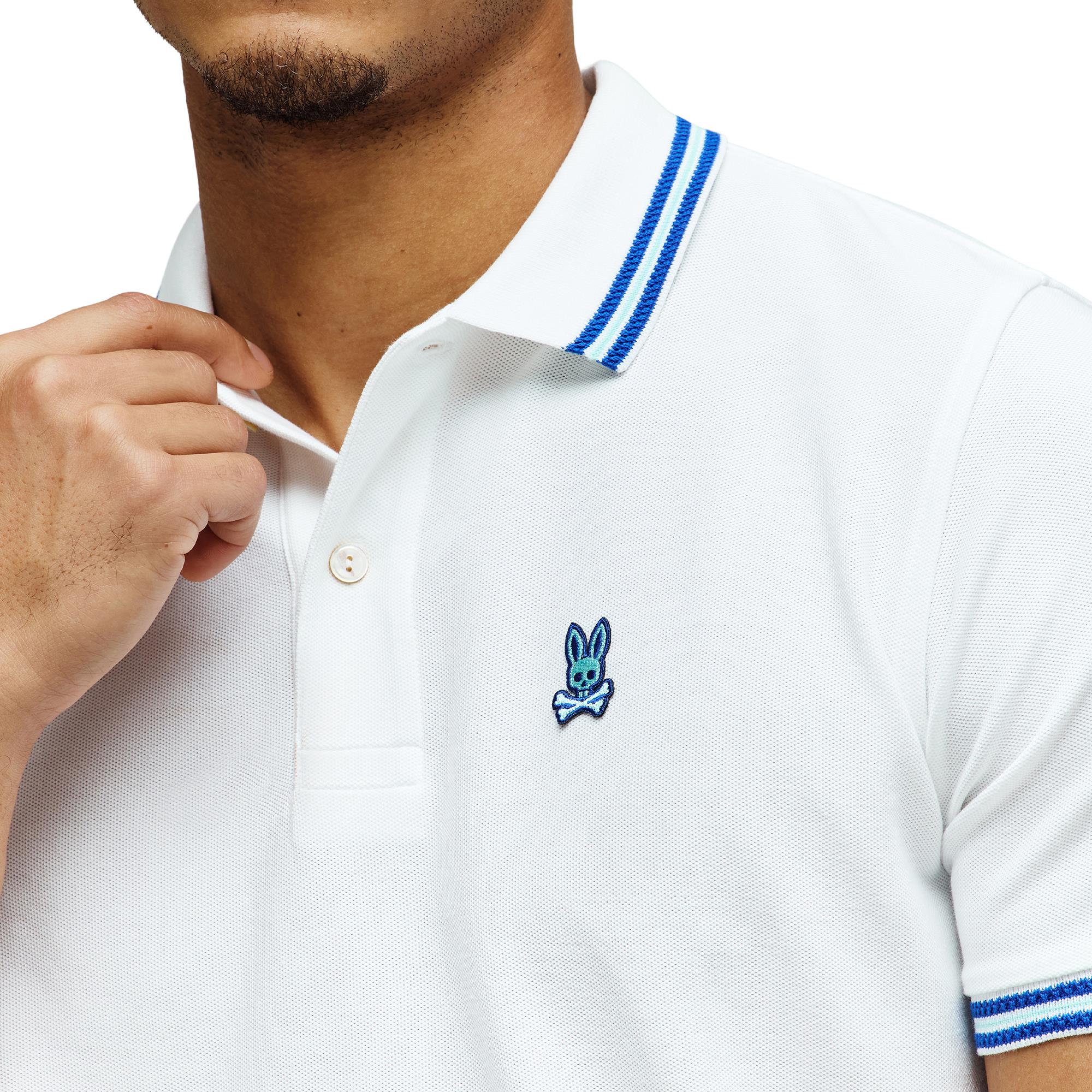 Psycho Bunny Clark Pique Polo Shirt White