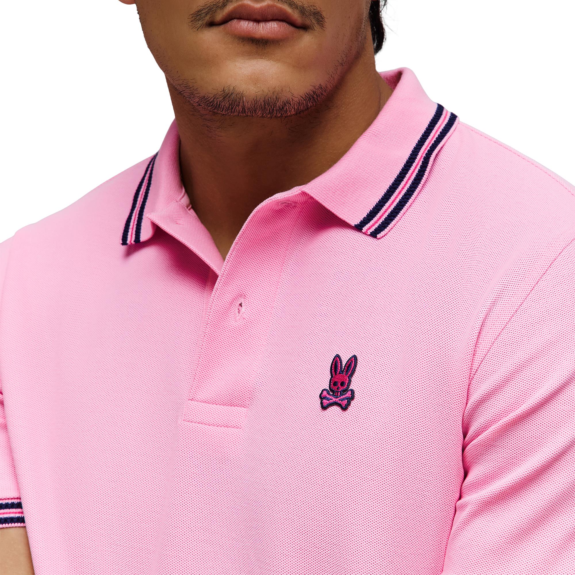 Psycho Bunny Clark Pique Polo Shirt Begonia Pink