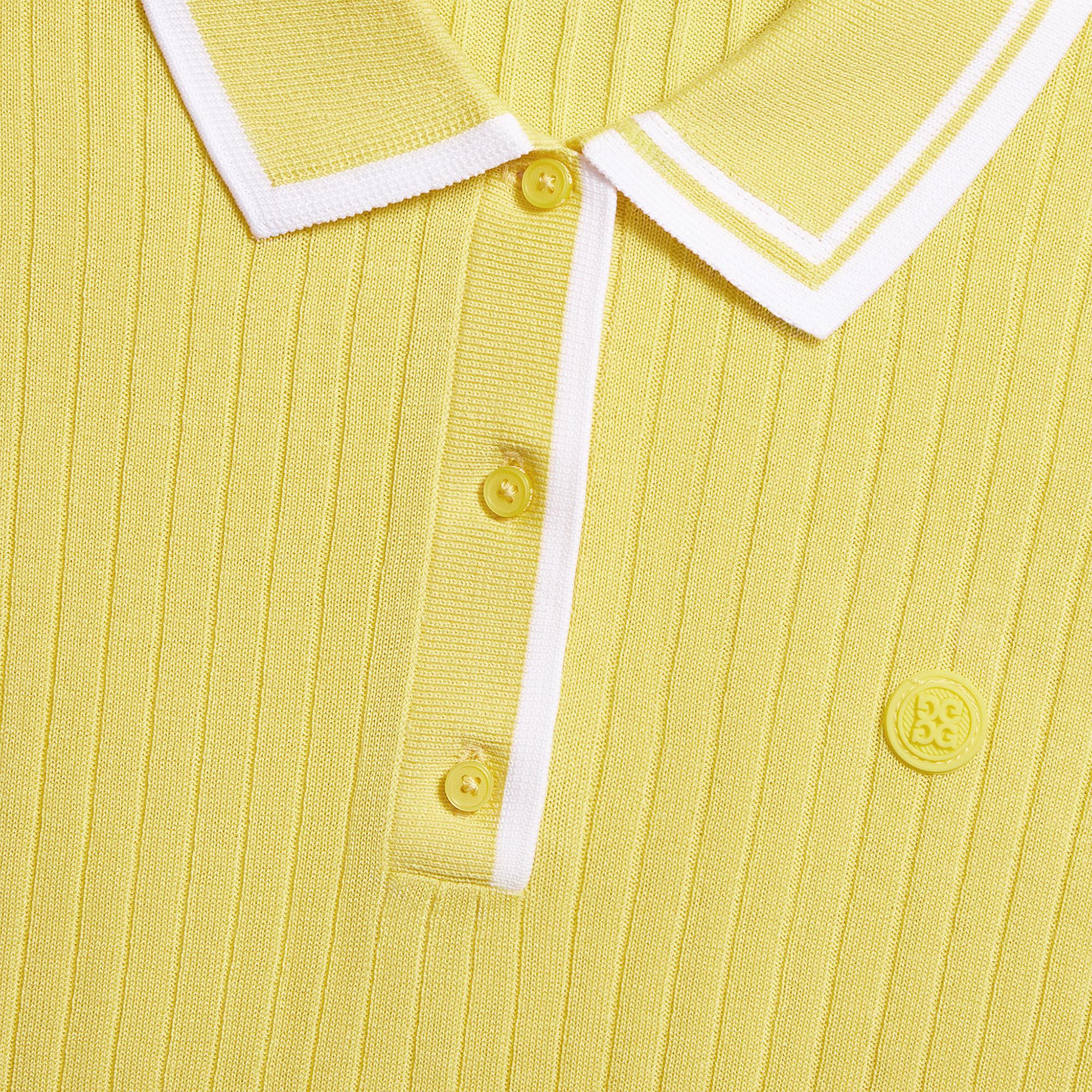 G/FORE Viscose Blend Ladies Golf Polo Sweater Canary