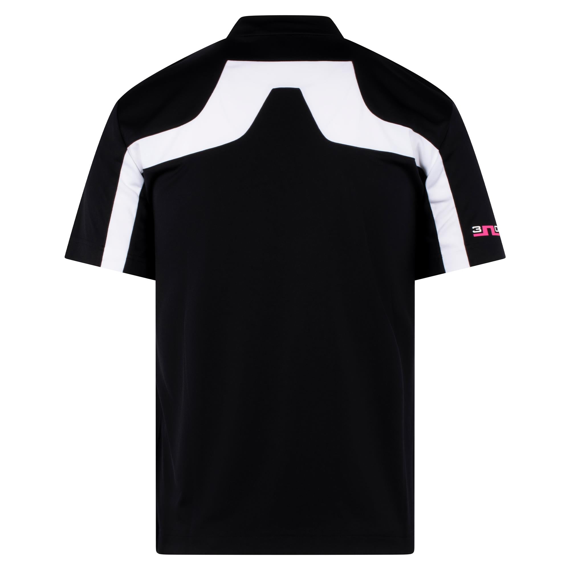 J Lindeberg 30Y Rory KV Mock Neck Mens Golf Polo Shirt Black