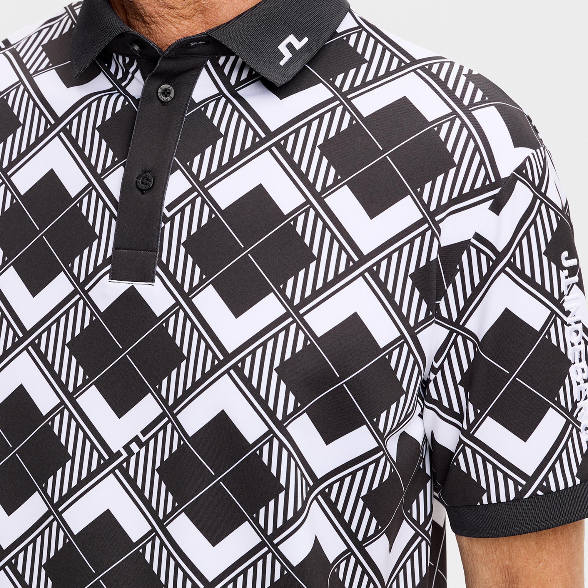 J Lindeberg 30Y Tour Tech Argyle Mens Golf Polo Shirt