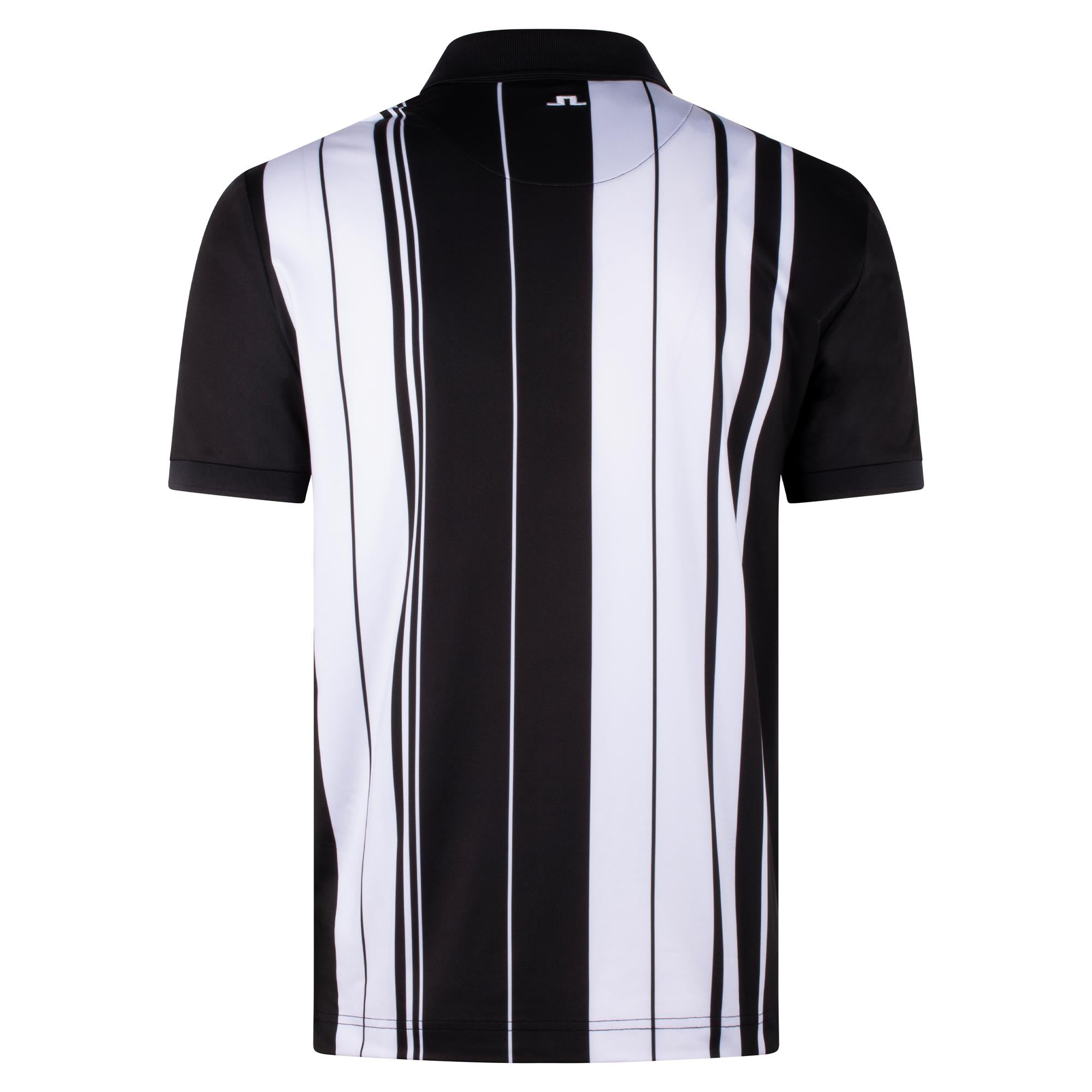 J Lindeberg 30Y Tour Tech Striped Mens Golf Polo Stripe Placement Graphic