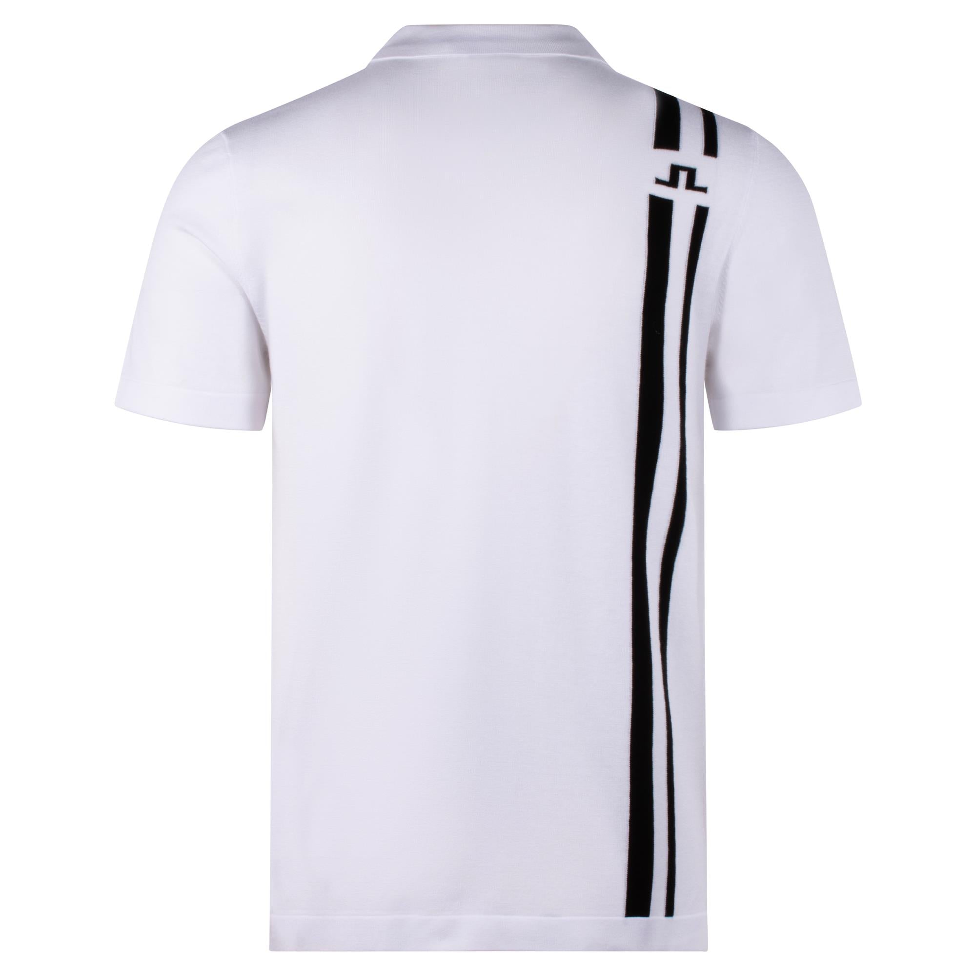 J Lindeberg 30Y Wallis Knit Mens Golf Polo Shirt White