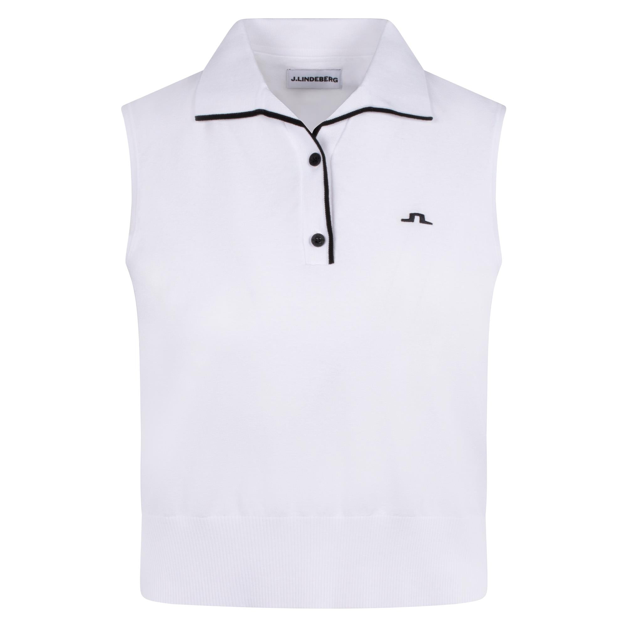 J Lindeberg 30Y Becca Knit Ladies Golf Polo Shirt White