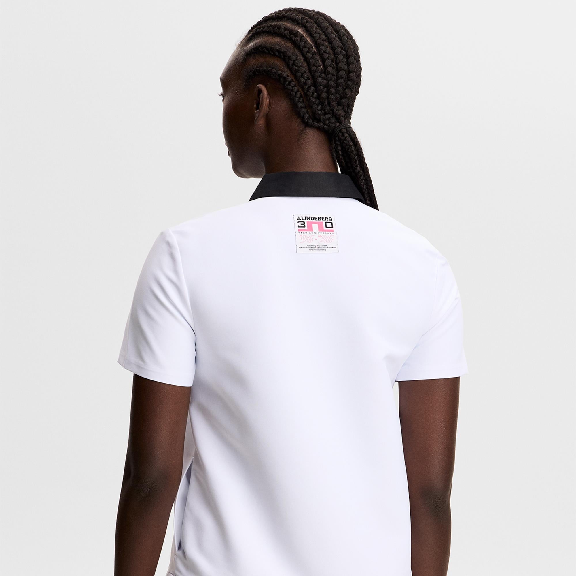 J Lindeberg 30Y Grace Pleated Ladies Golf Dress White