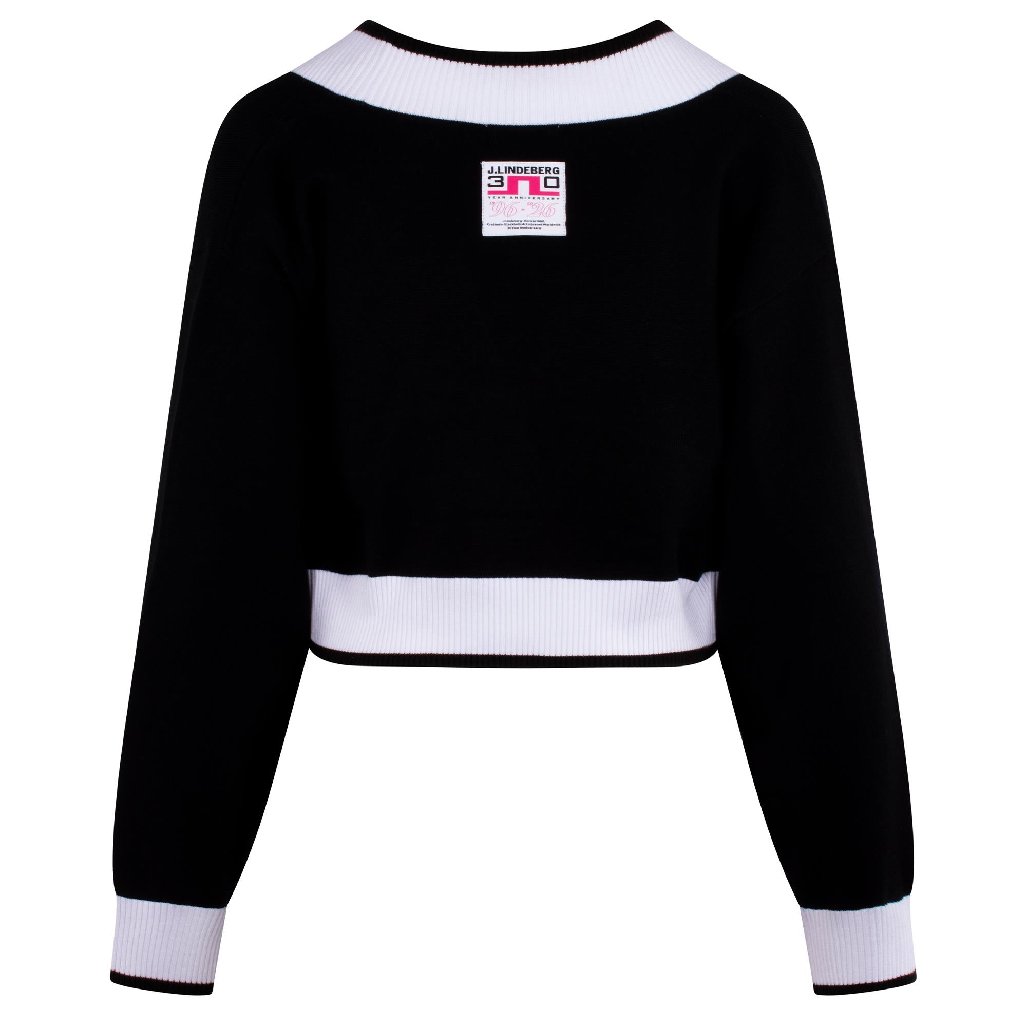 J Lindeberg 30Y Nicole Cropped Cardigan Black