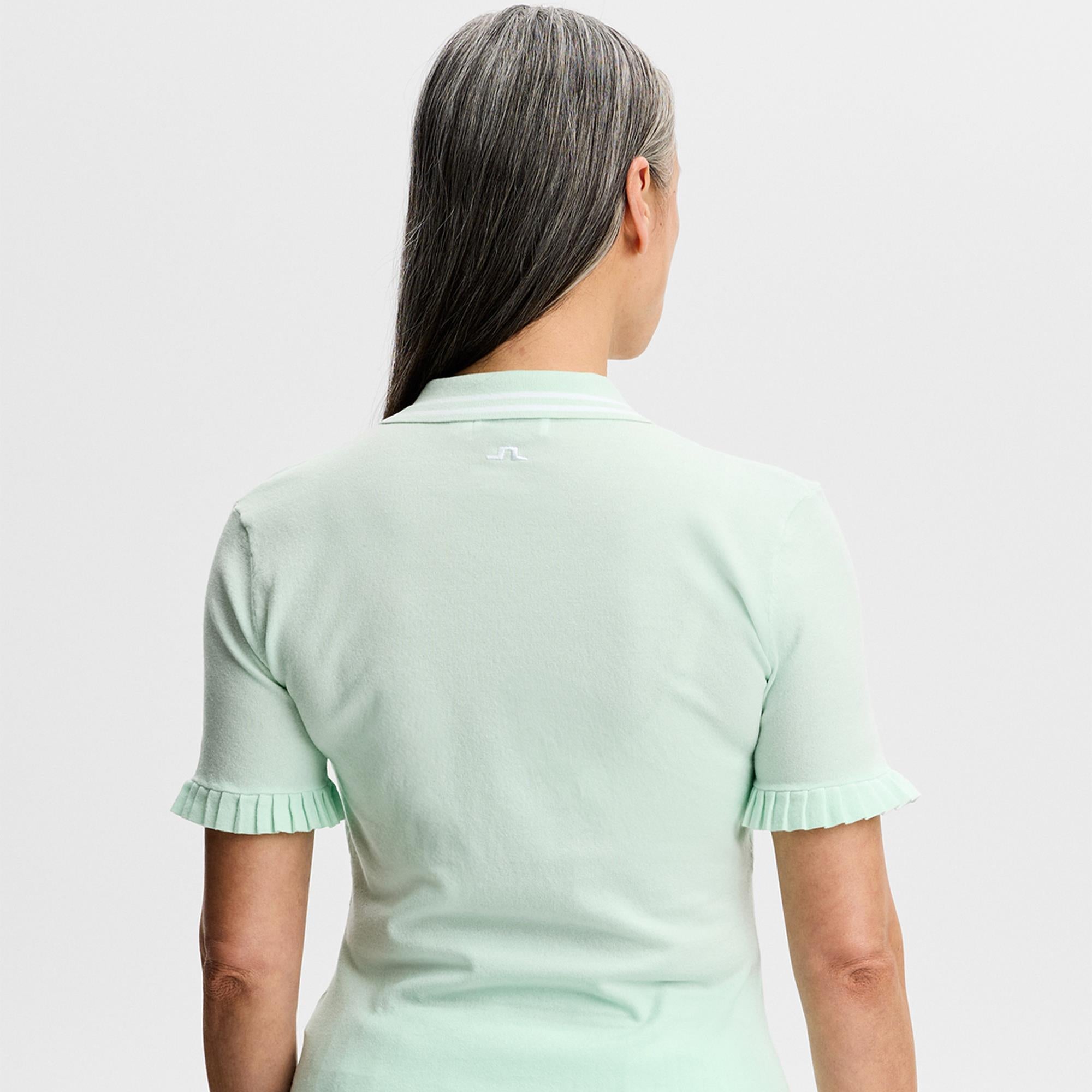 J Lindeberg Mira Knitted Ladies Golf Polo Shirt Bay