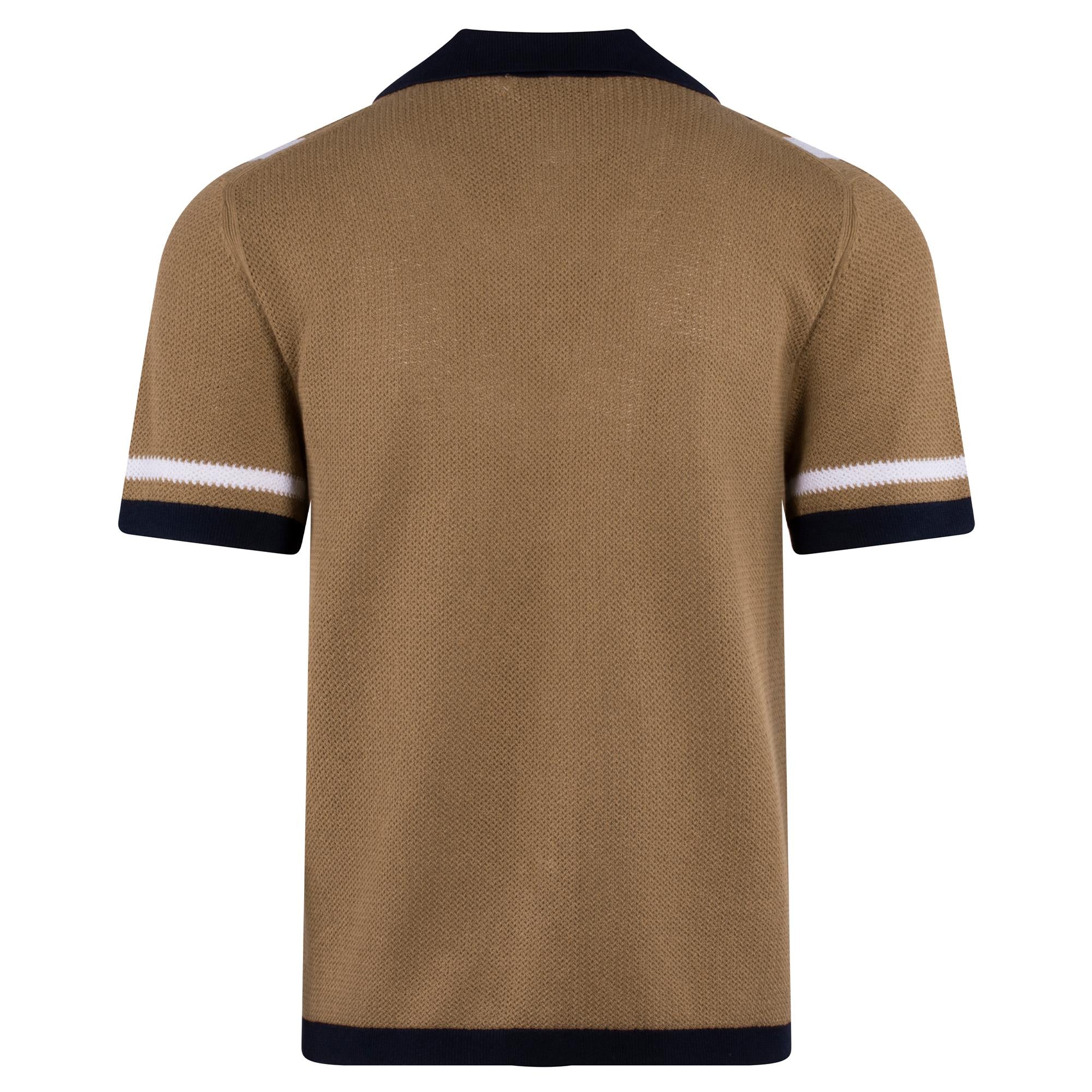 J Lindeberg Remus Resort Collar Knit Polo Kelp