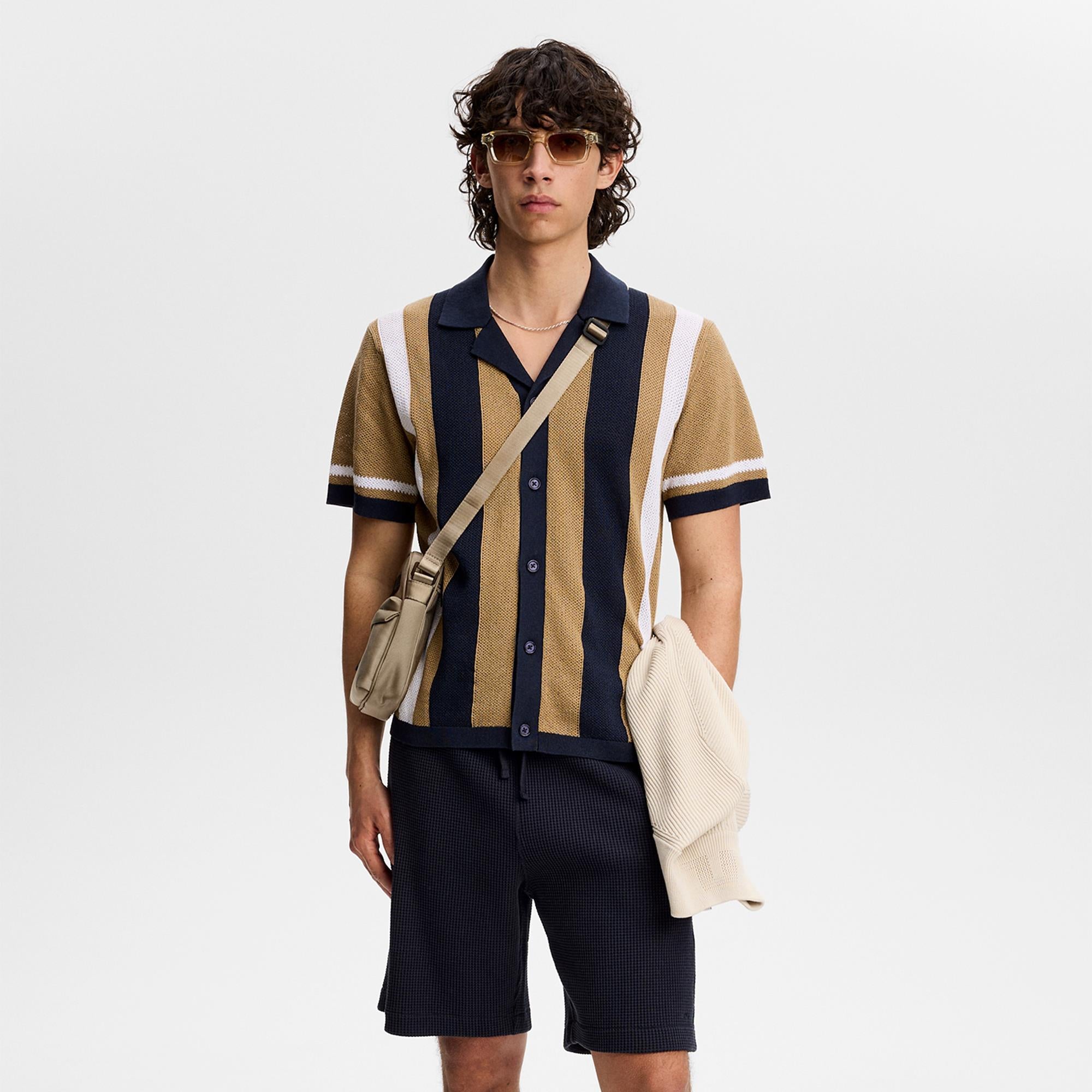 J Lindeberg Remus Resort Collar Knit Polo Kelp