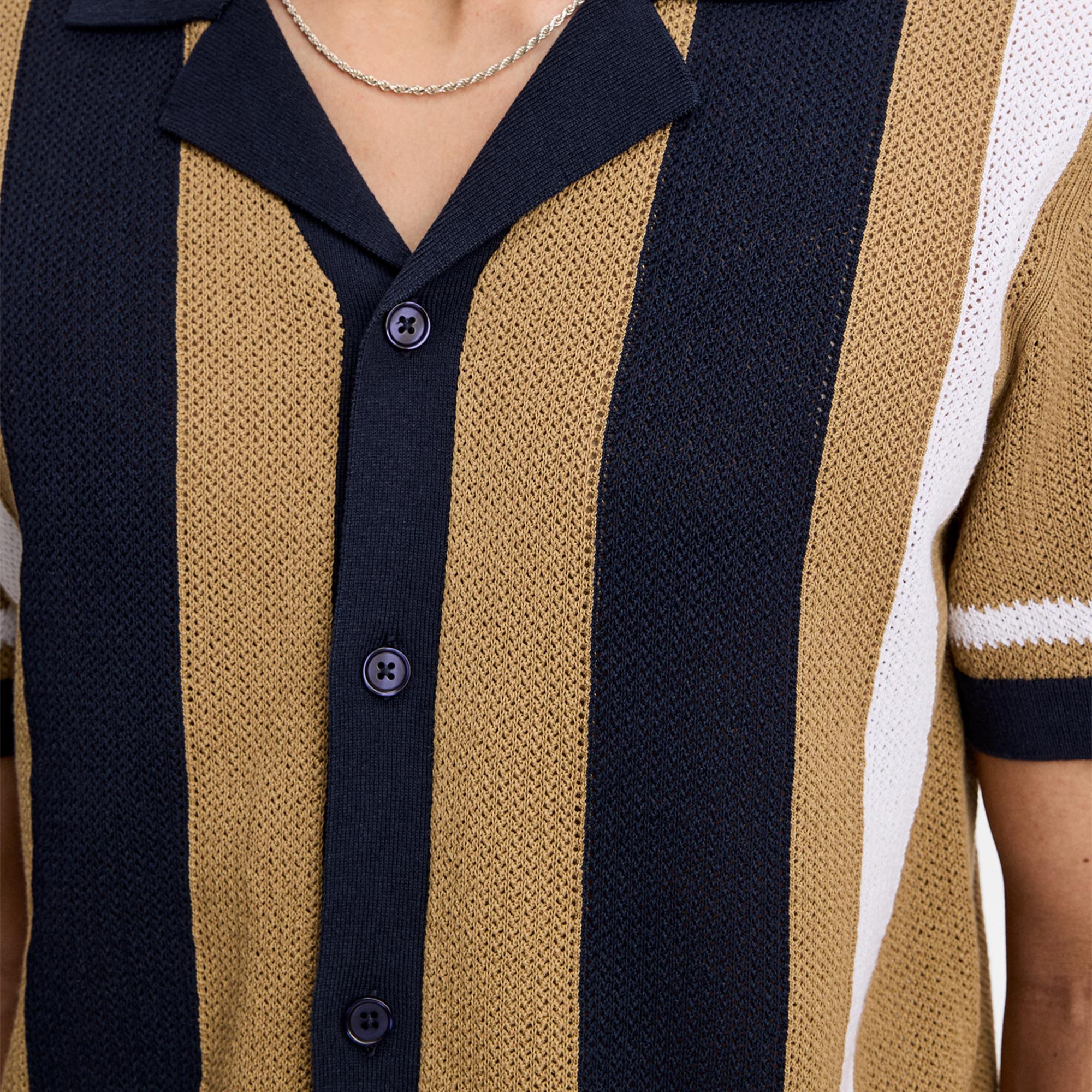 J Lindeberg Remus Resort Collar Knit Polo Kelp