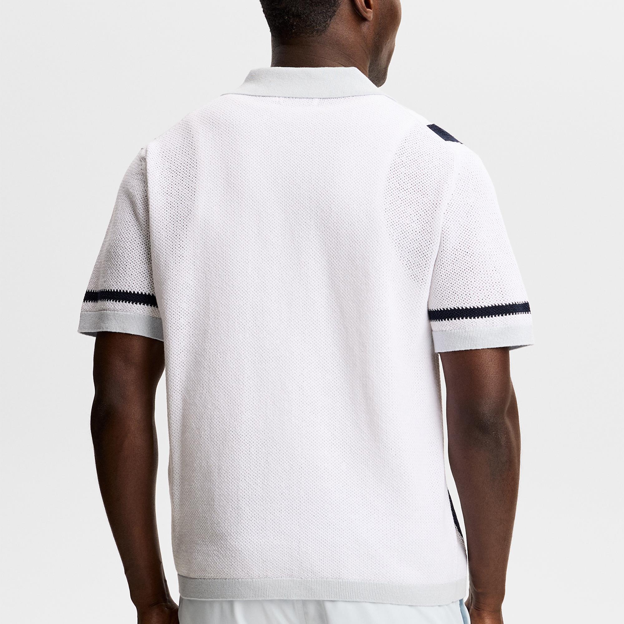 J Lindeberg Remus Resort Collar Knit Polo Skywriting