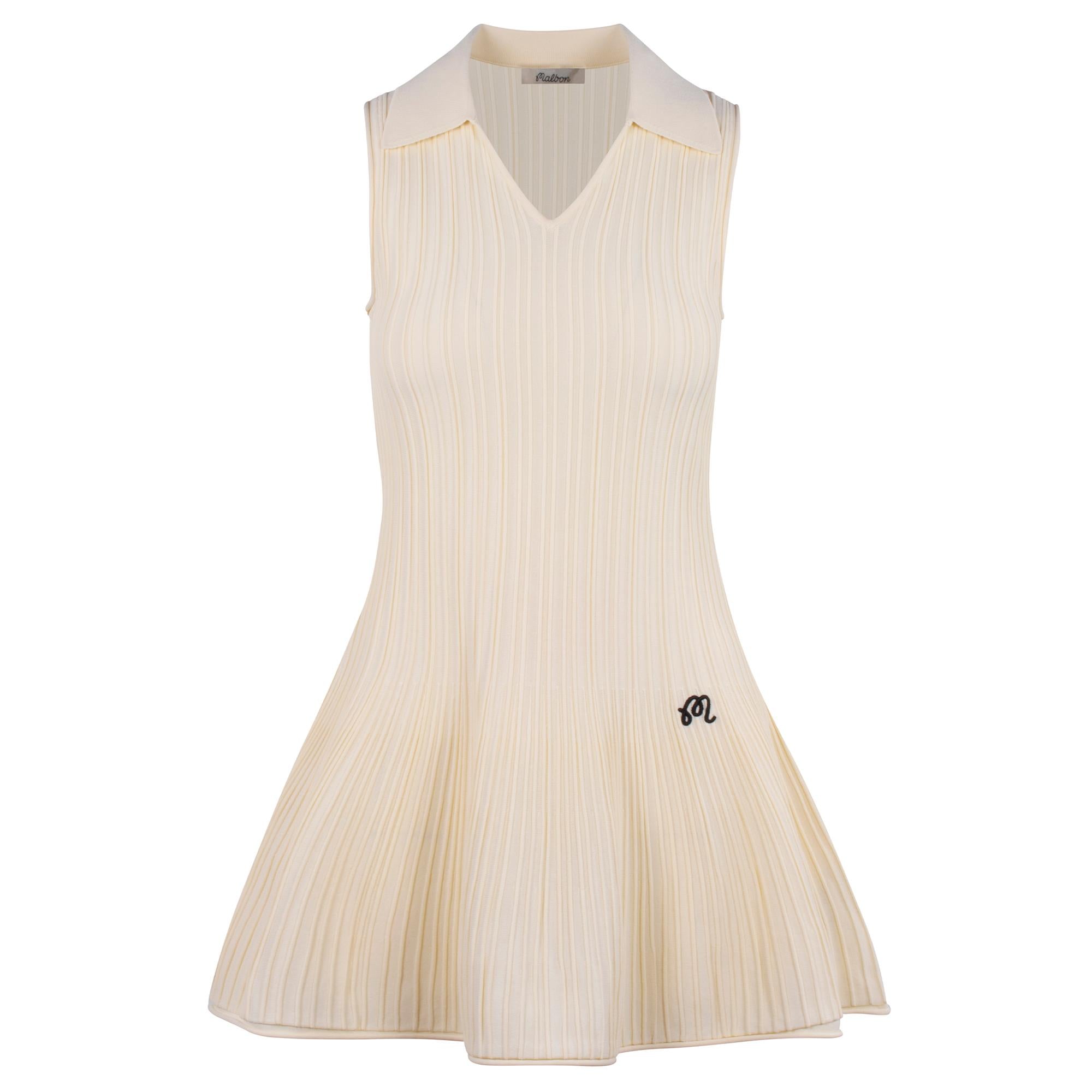 Malbon Golf Selena Ladies Golf Dress Cream