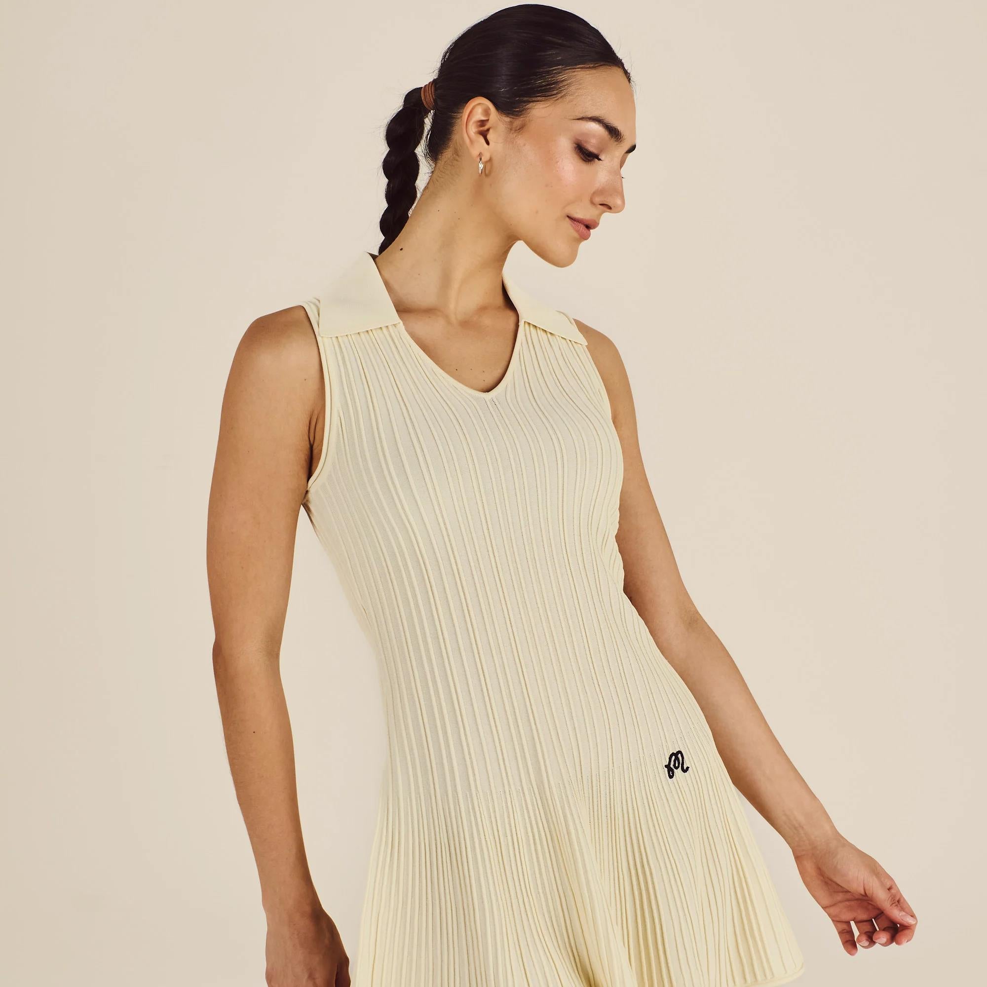 Malbon Golf Selena Ladies Golf Dress Cream
