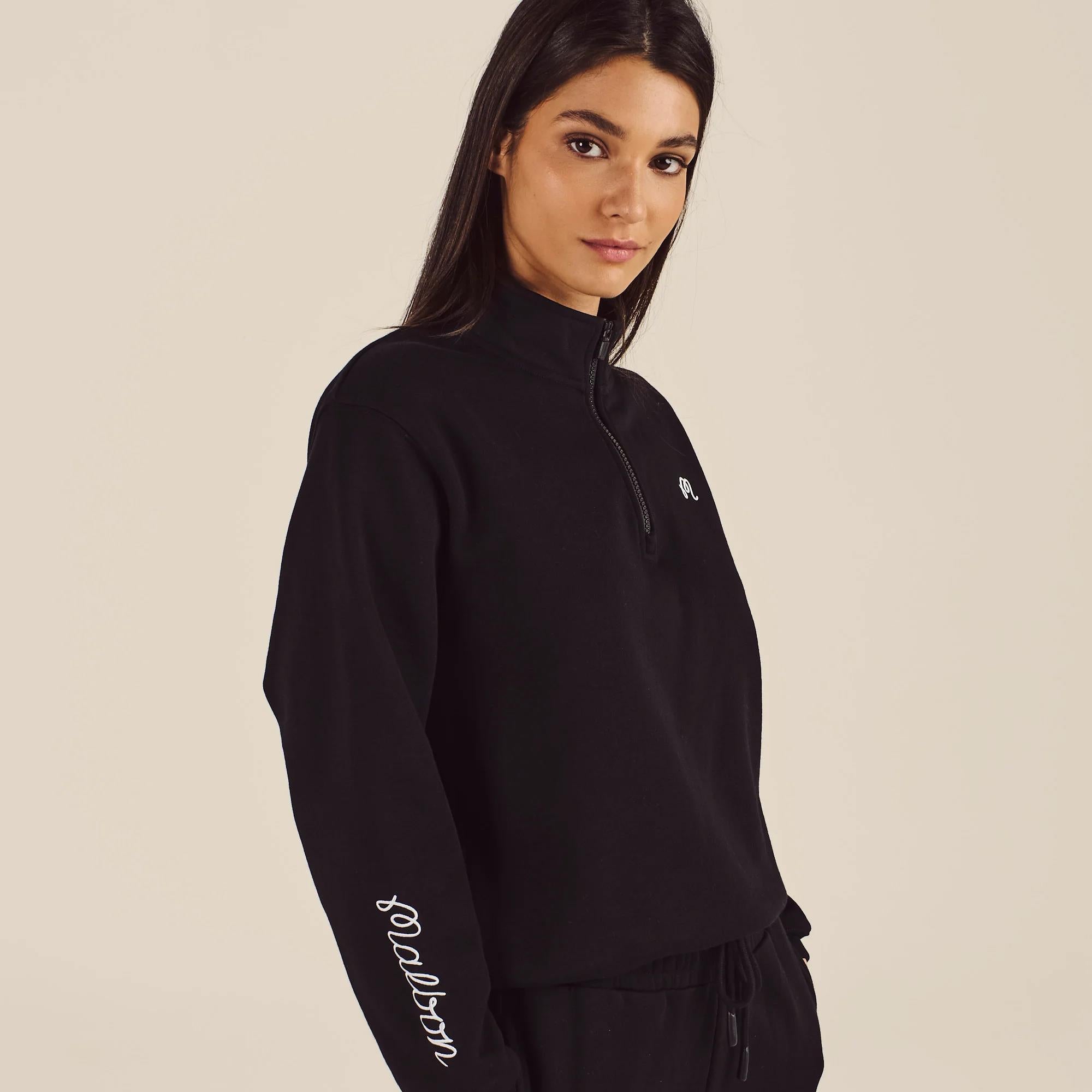 Malbon Golf Womens Delilah Sweatshirt Black