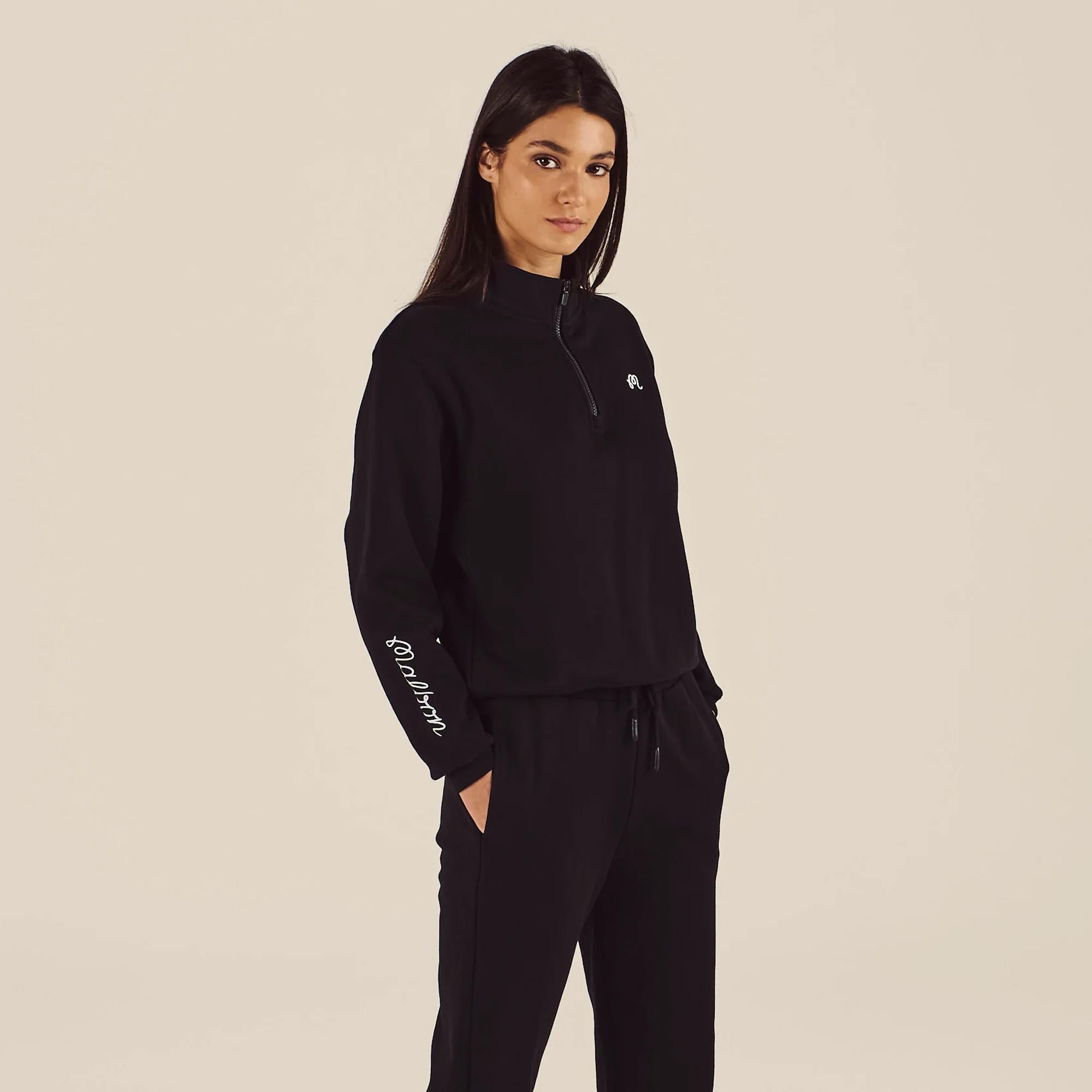 Malbon Golf Womens Delilah Sweatshirt Black