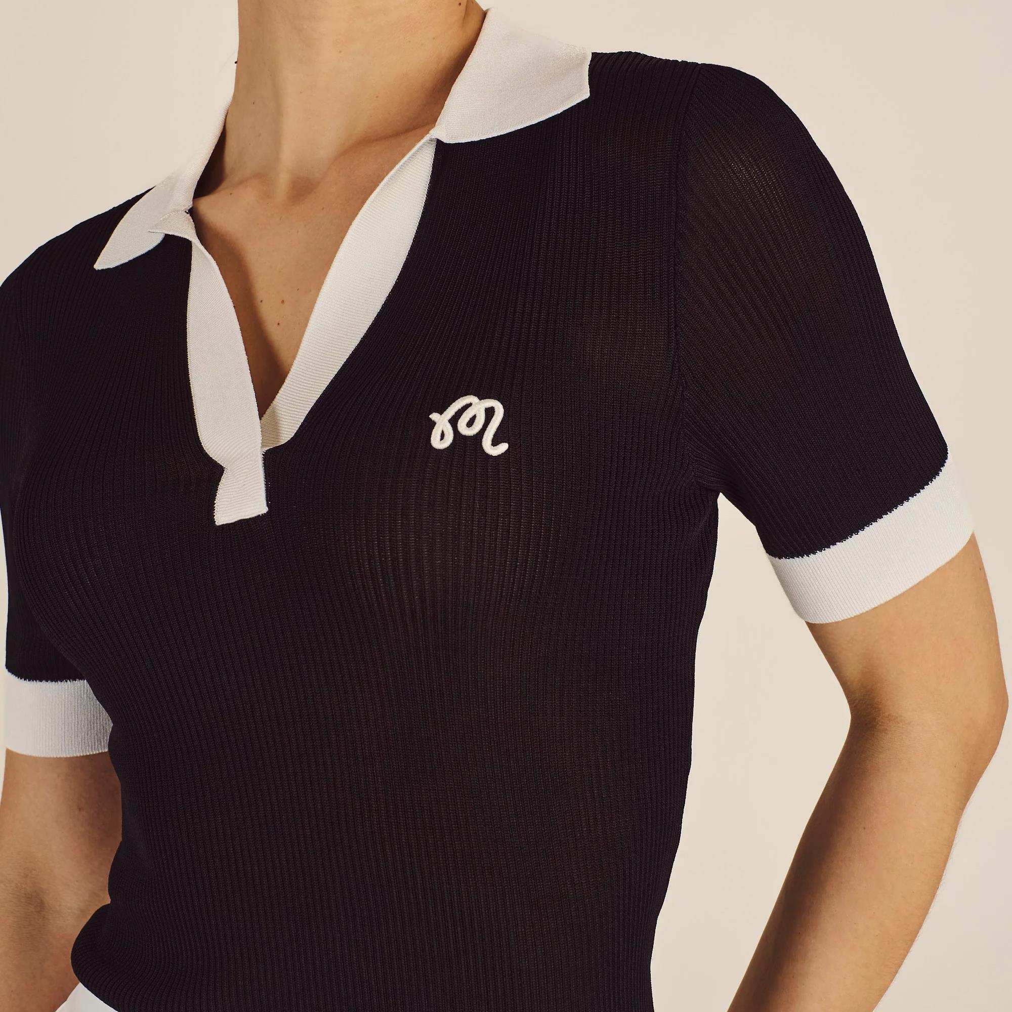 Malbon Golf Melany Knit Ladies Golf Polo Black