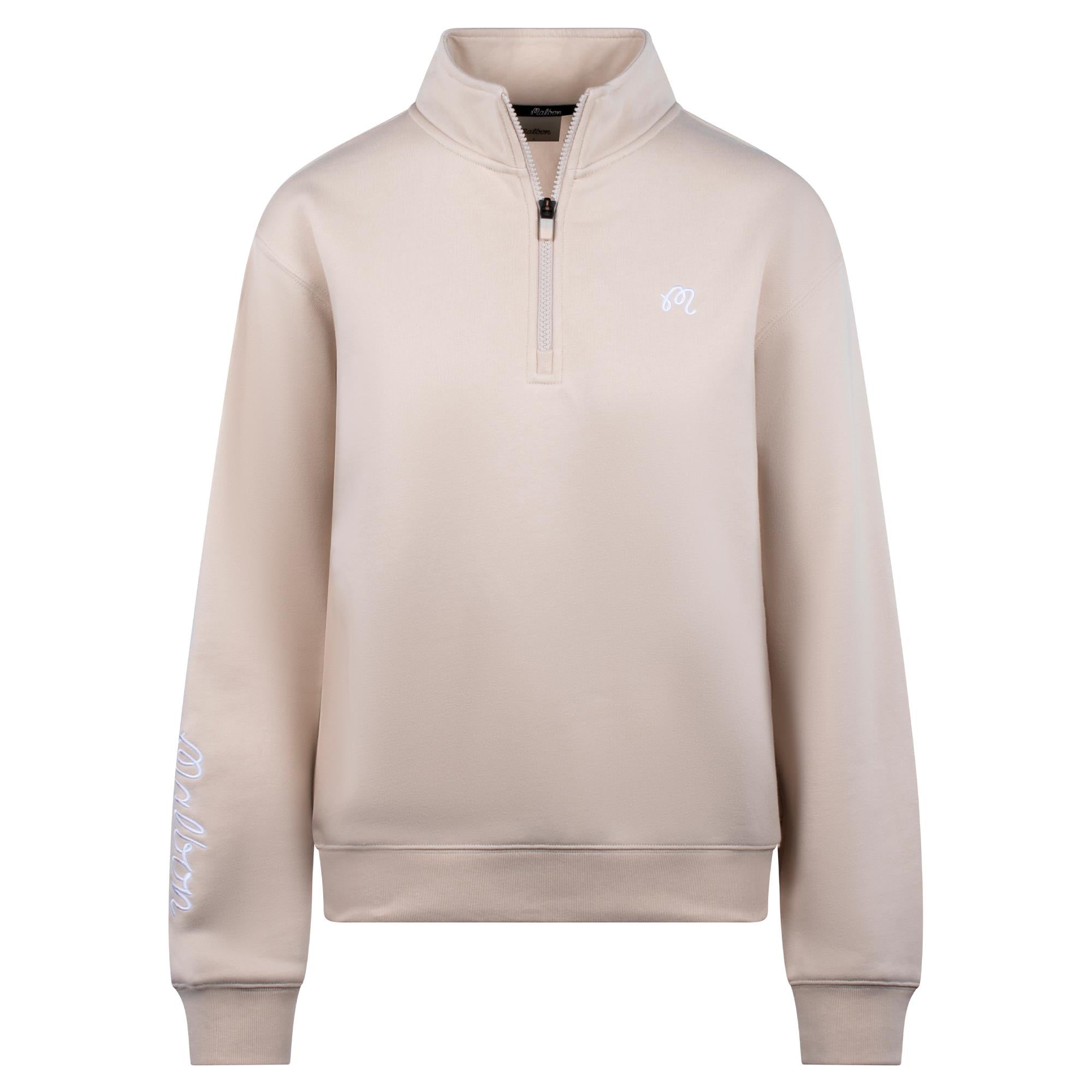 Malbon Golf Womens Delilah Sweatshirt Dove Grey